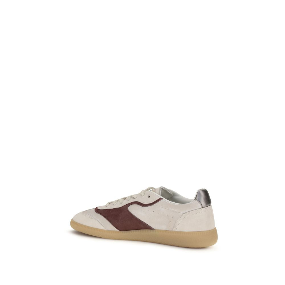 Dsquared² Beige Calf Leather Low Top Sneakers - Designer Luxury