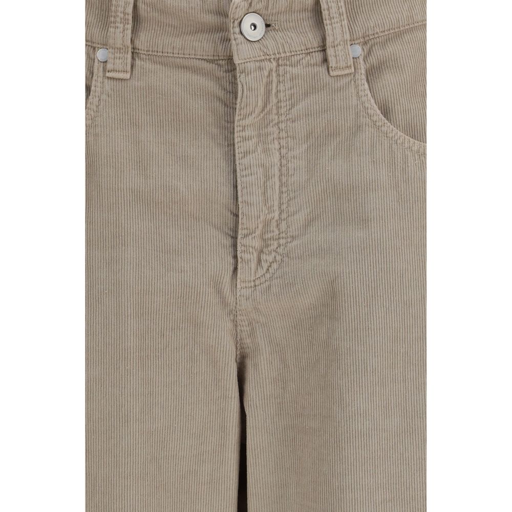 Brunello Cucinelli Beige Cotton Casual Pants – Timeless Luxury