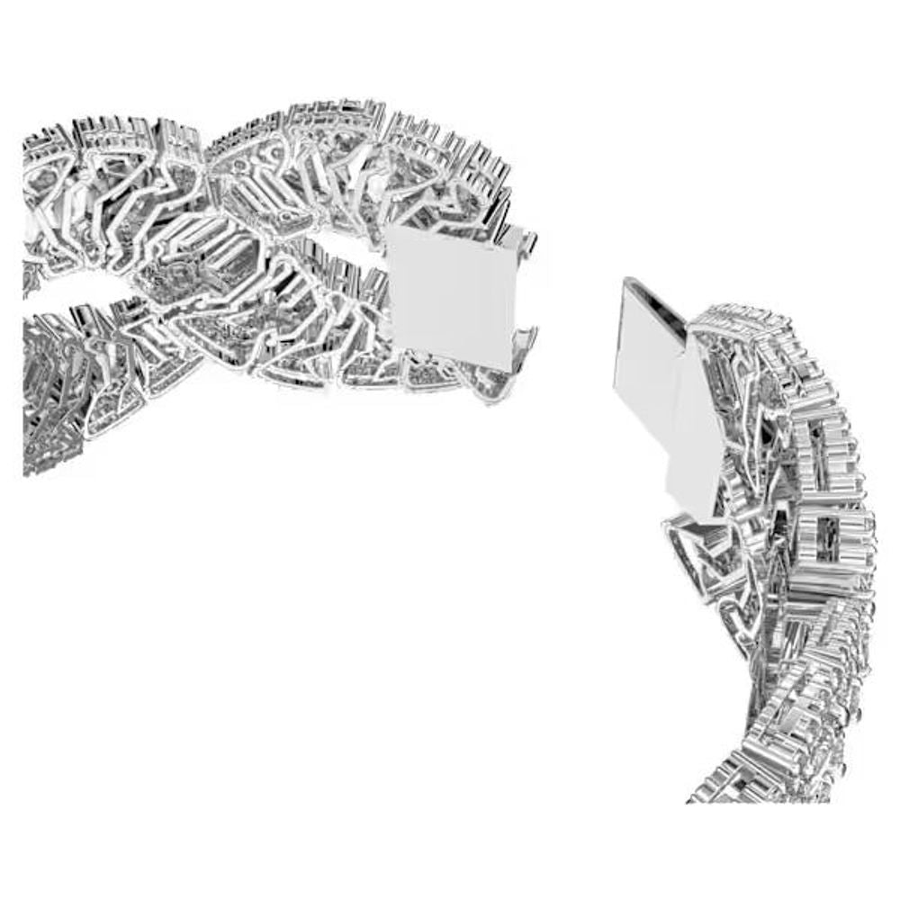 Swarovski Gray Stainless Steel Bracelet, Artisanal Luxury Elegance