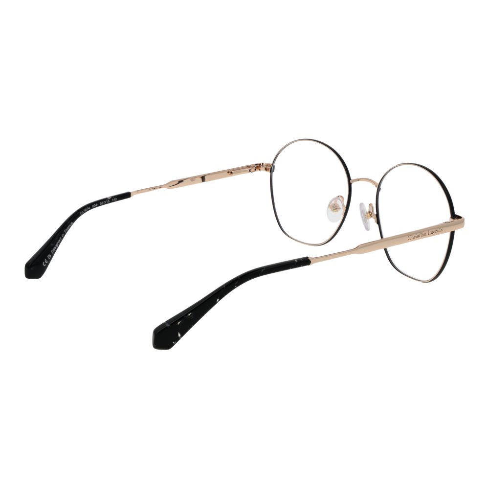 Christian Lacroix Beige Stainless Steel Round Glasses - Couture