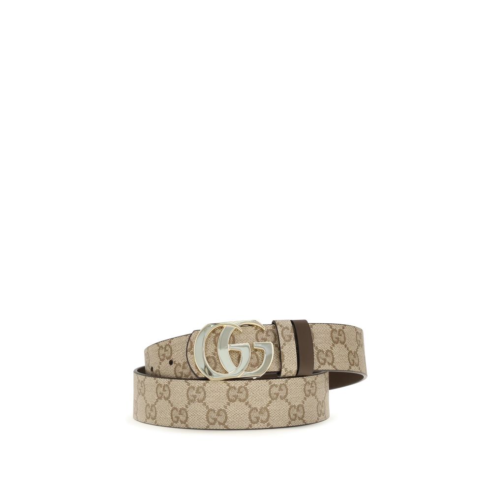 Gucci Beige Calf Leather Bos Taurus Belt - Artisanal Luxury Accessory