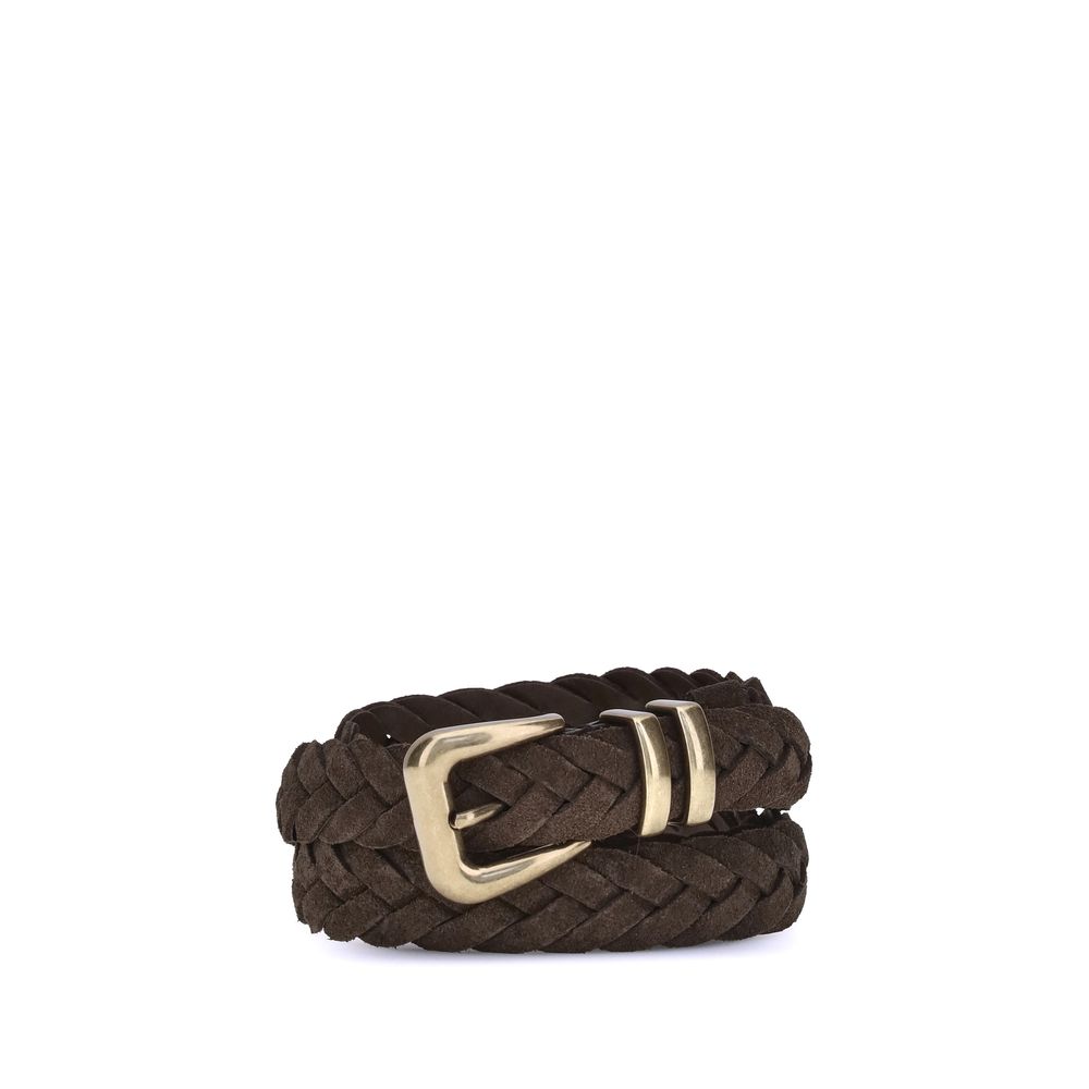 Brunello Cucinelli Brown Calf Leather Belt - Artisanal Luxury