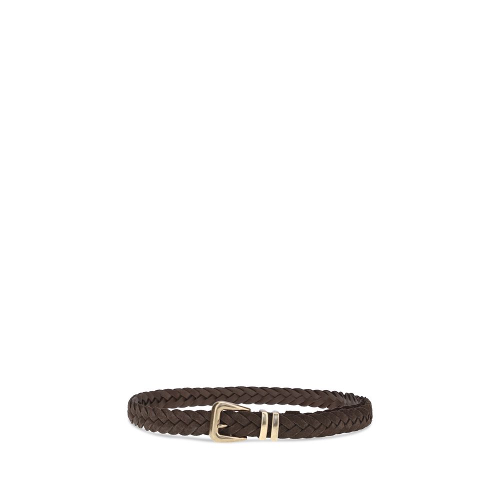 Brunello Cucinelli Brown Calf Leather Belt - Artisanal Luxury