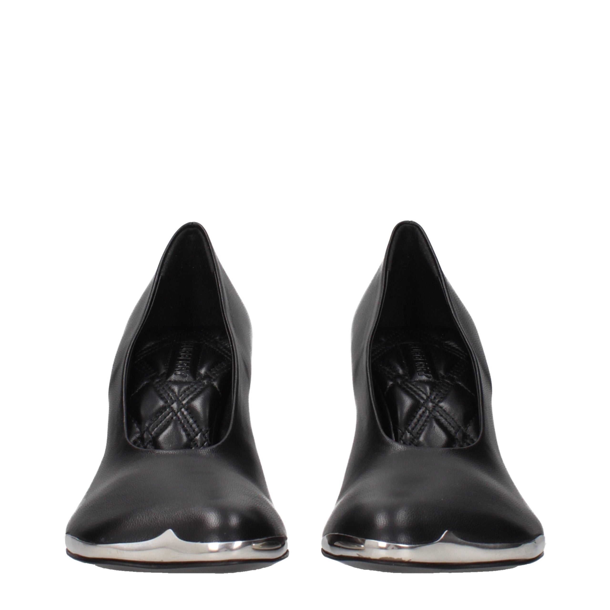 Burberry Black Leather High Heel Pumps - Designer Luxury Couture