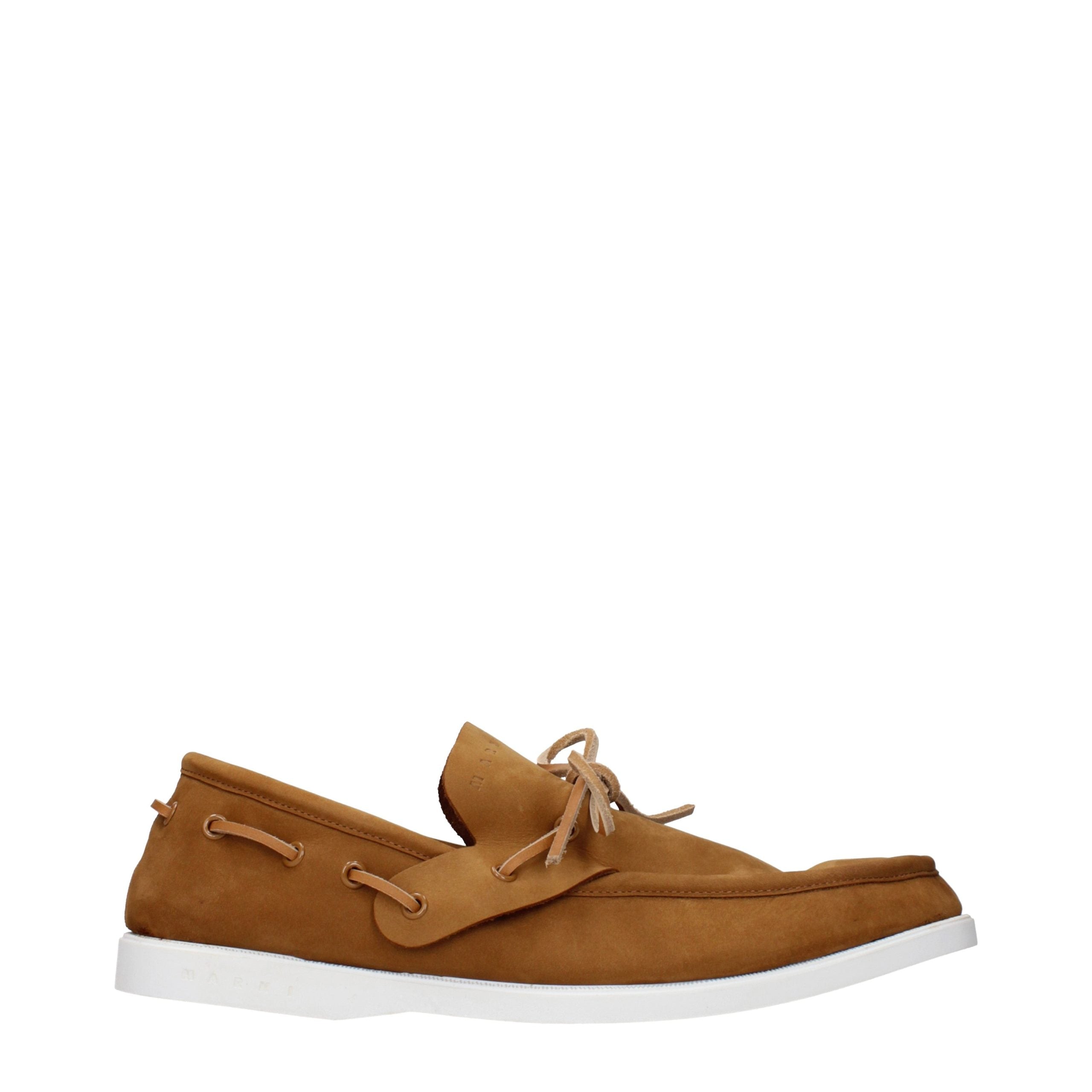 Experience the allure of Marni Brown Leather Slip-On Loafers, where sumptuous suede meets exquisite craftsmanship, embodying timeless elegance for the discerning individual.