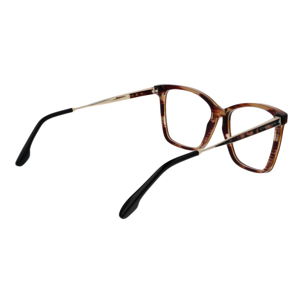 Discover the Victoria Beckham Brown Metal & Plastic Glasses, where artisanal elegance meets modern sophistication, perfect for the discerning individual.