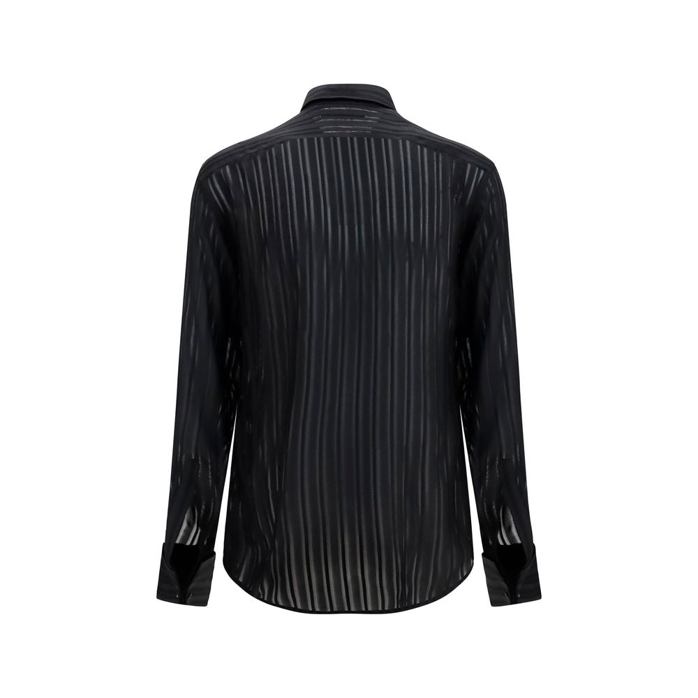 Gucci Black Silk Dress Shirt - Artisanal Luxury Redefined