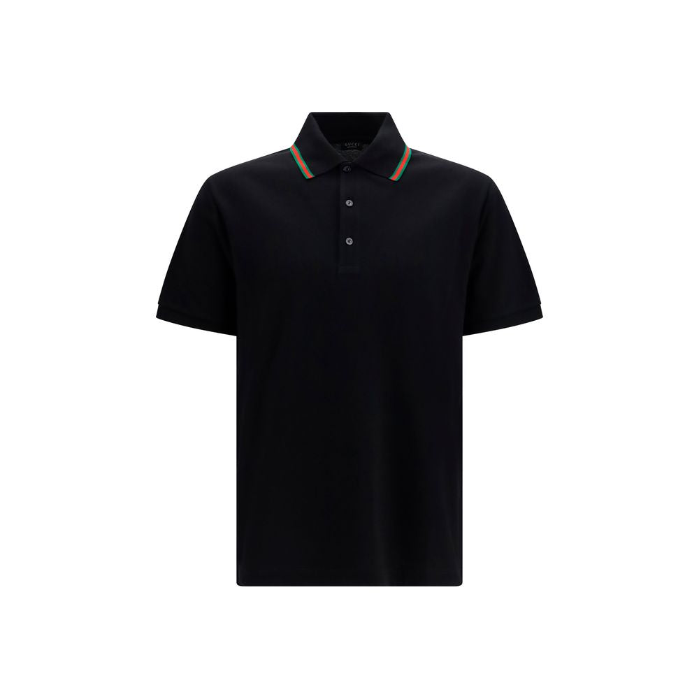 Gucci Black Cotton Polo Shirt - Designer Luxury Couture
