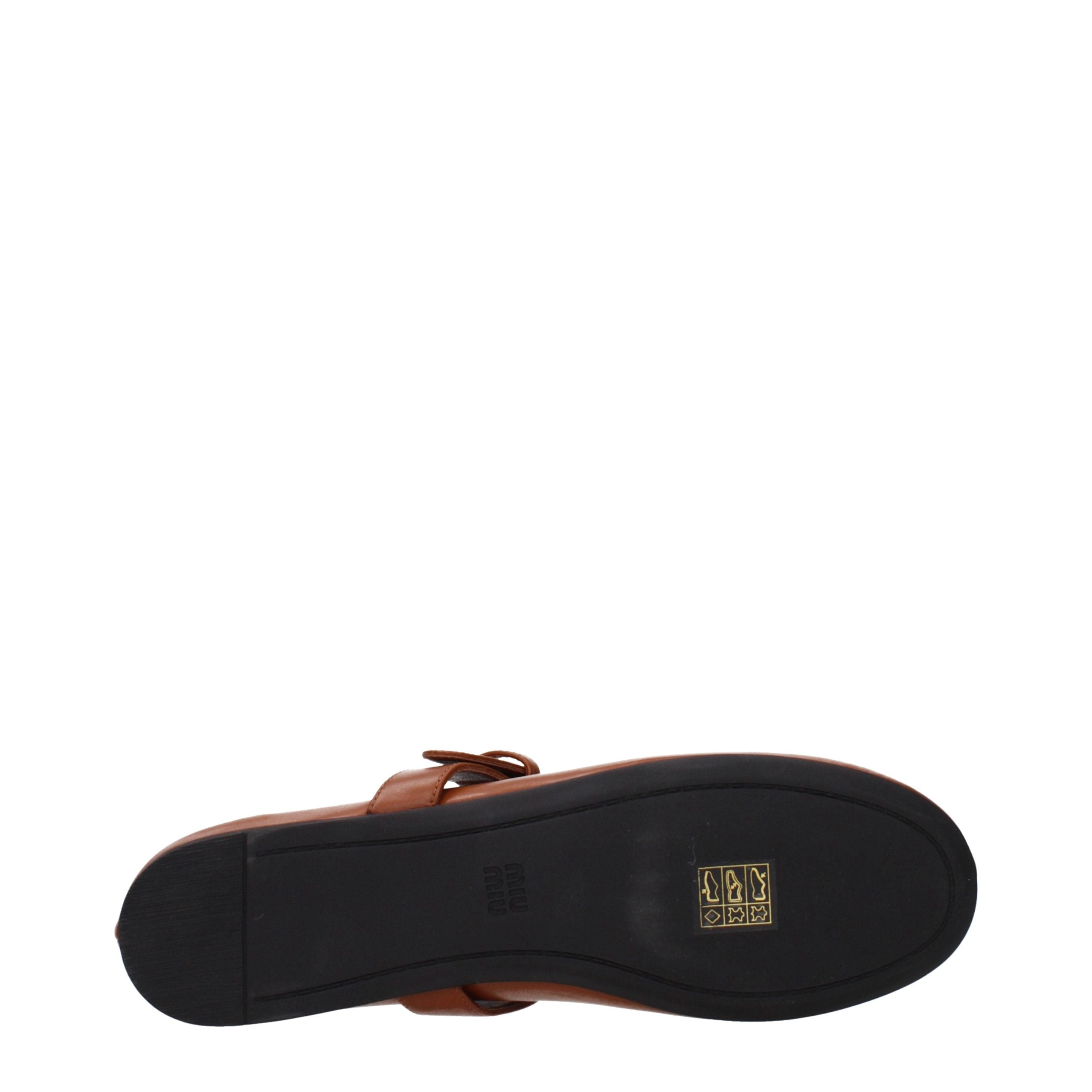 Discover Miu Miu's Brown Leather Ballet Flats, where exquisite craftsmanship meets timeless elegance, perfect for the discerning individual seeking luxury and sophistication.
