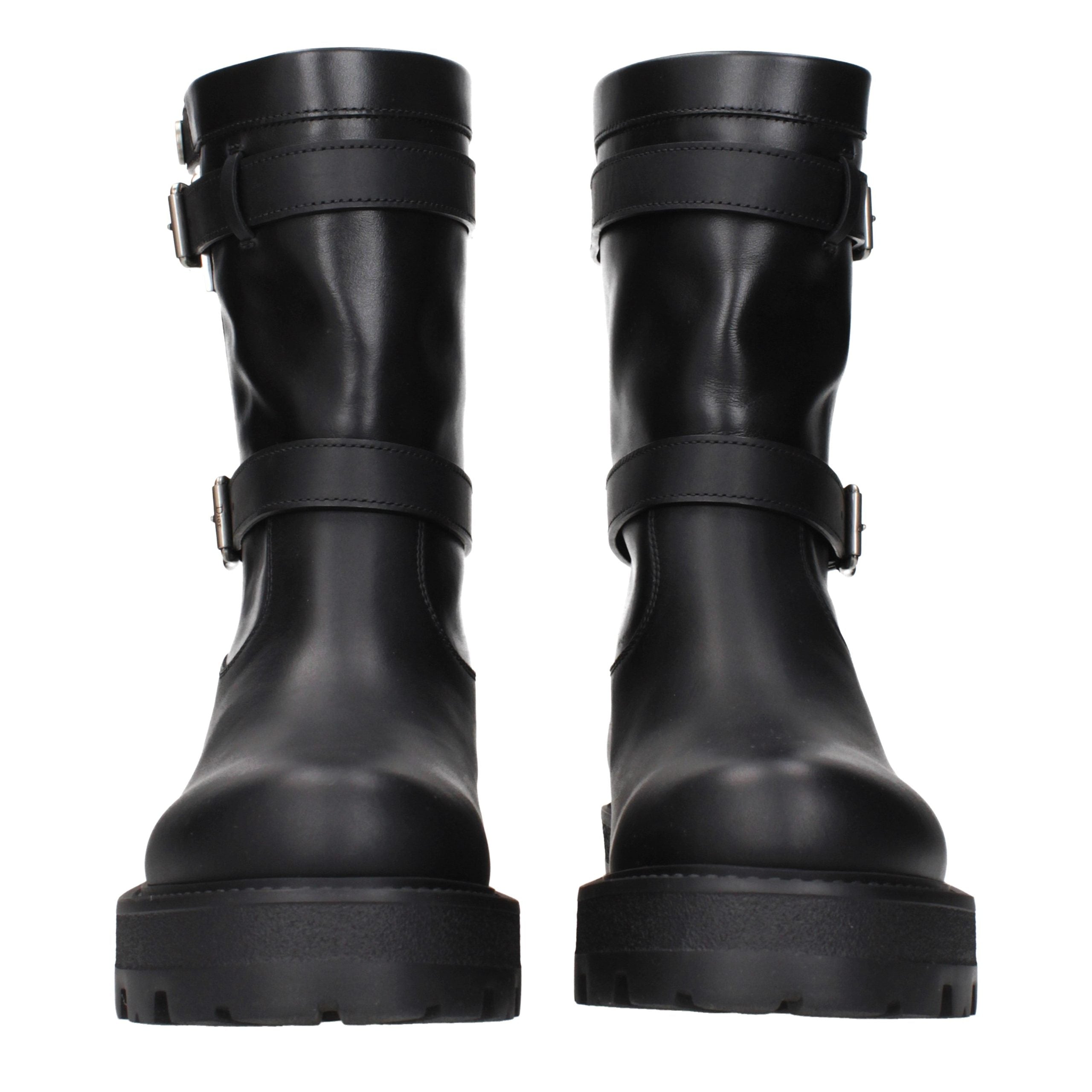 Christian Dior Black Leather Ankle Boots | Artisanal Luxury