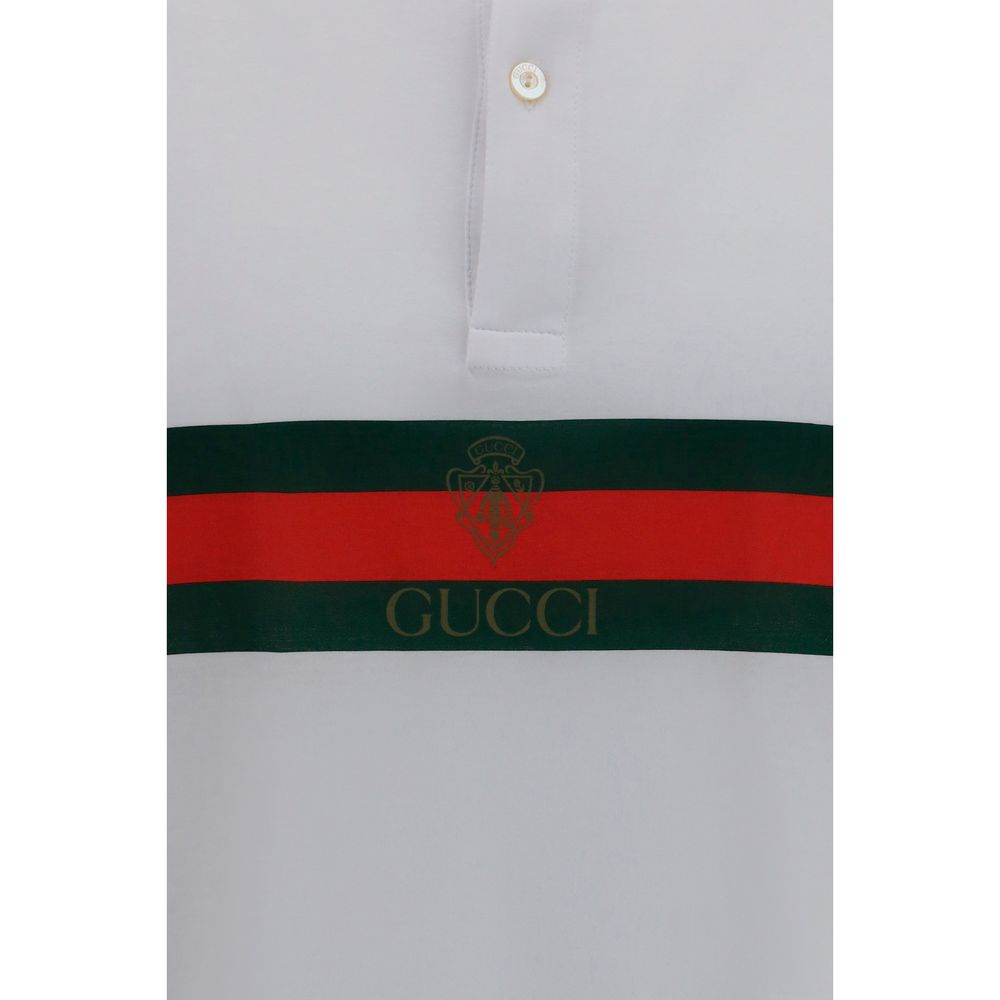 Gucci White Cotton Polo Shirt - Designer Luxury Couture