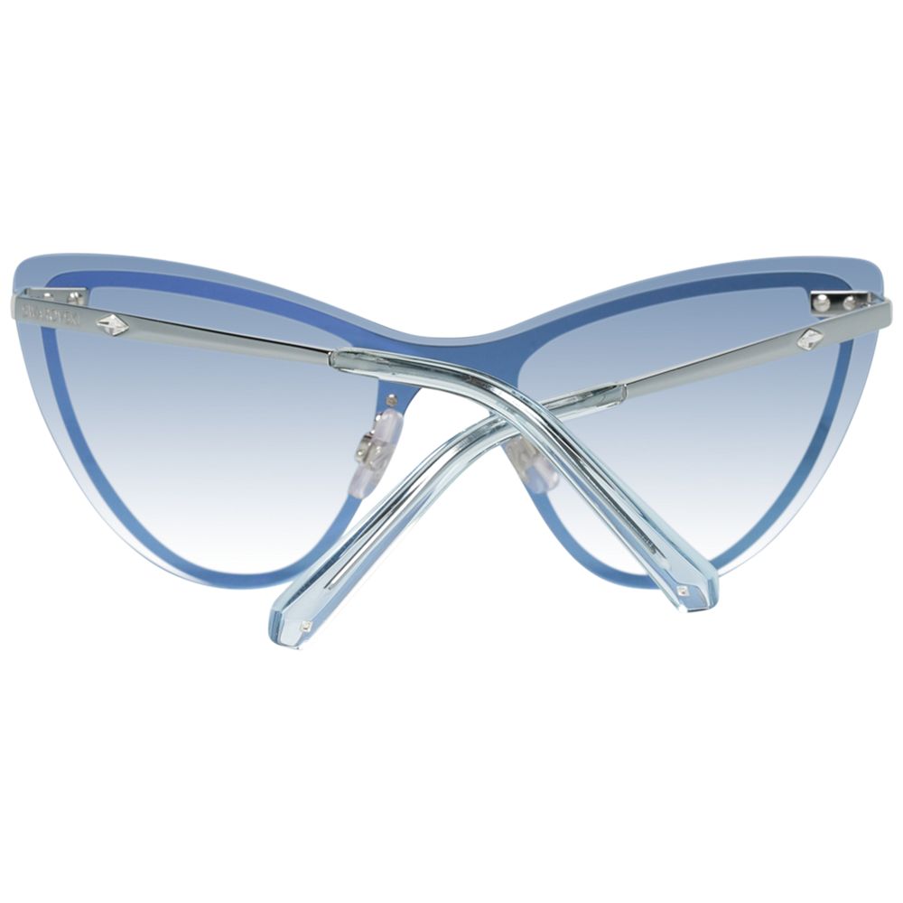 Swarovski Blue Metal Sunglasses - Artisanal Luxury Eyewear