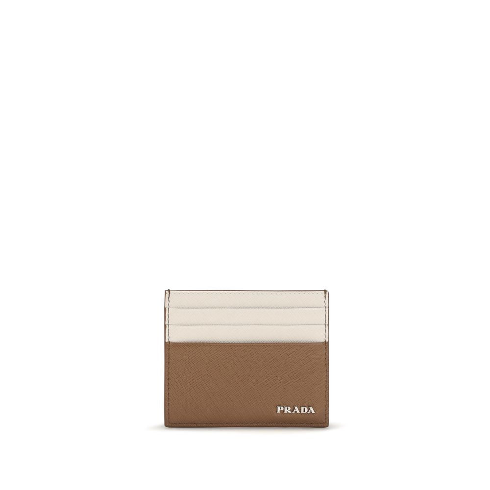 Prada Beige Calf Leather Bos Taurus Wallet - Timeless Luxury Accessory