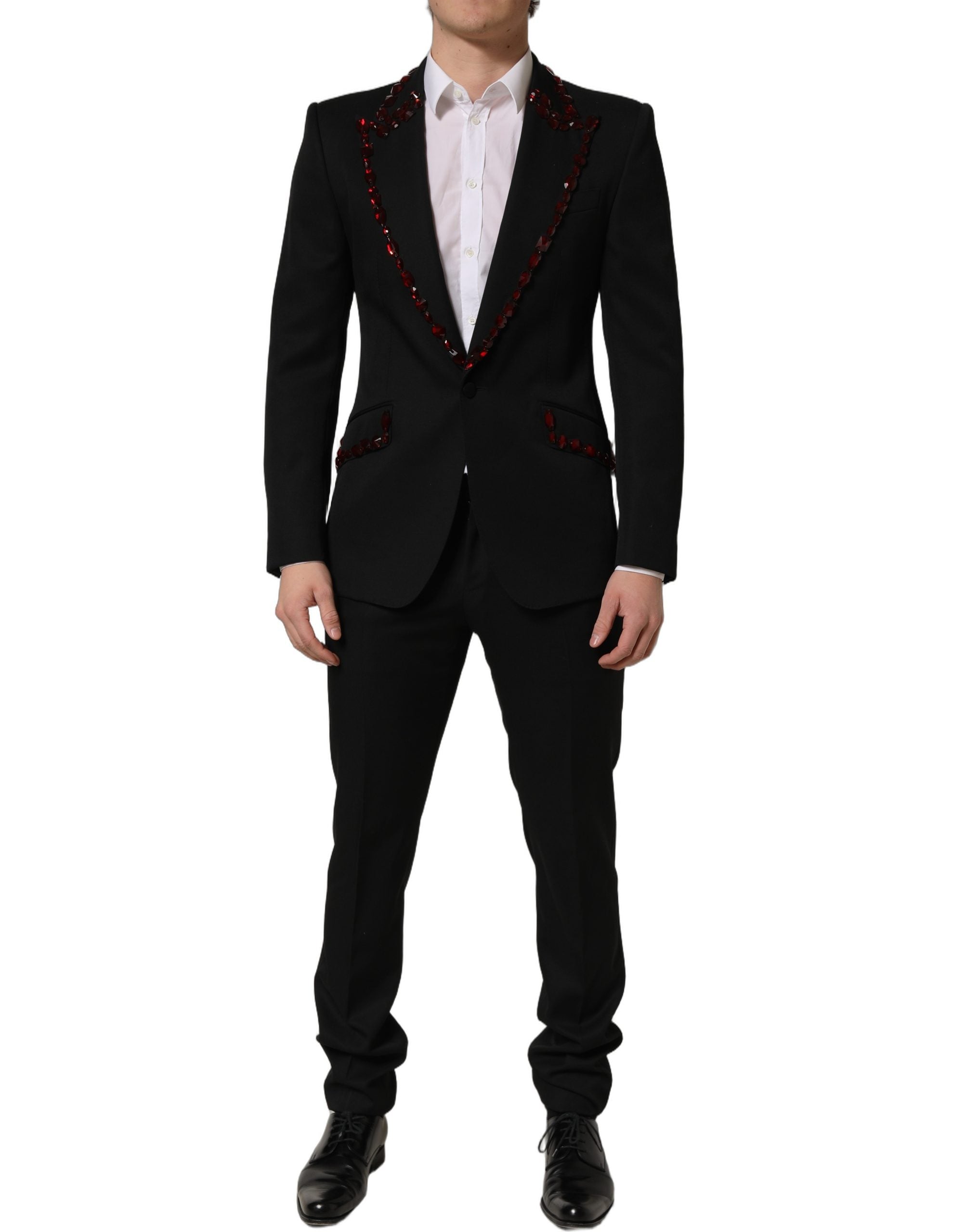 Dolce & Gabbana Black Wool Designer Suit - Exquisite Couture