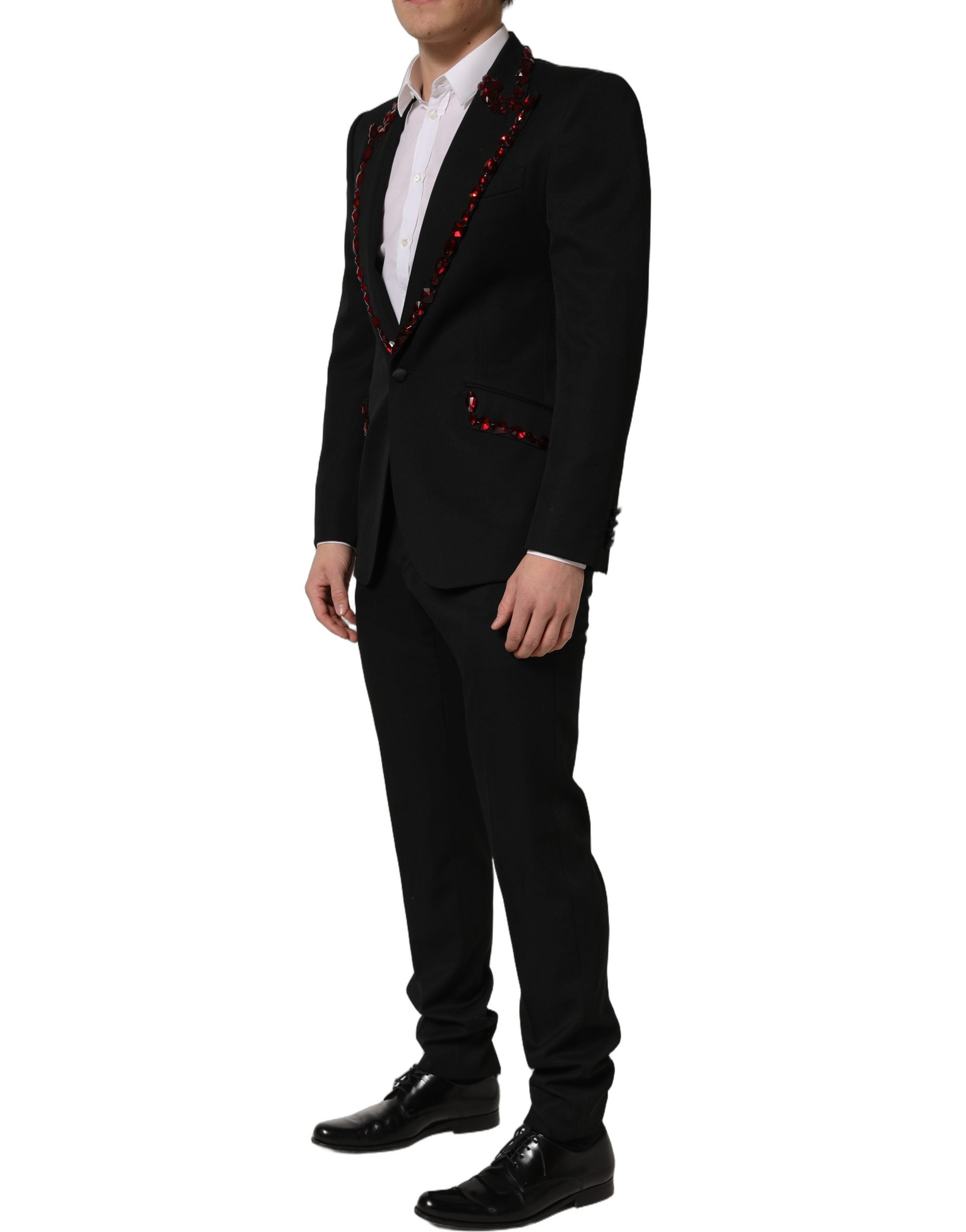 Dolce & Gabbana Black Wool Designer Suit - Artisanal Elegance