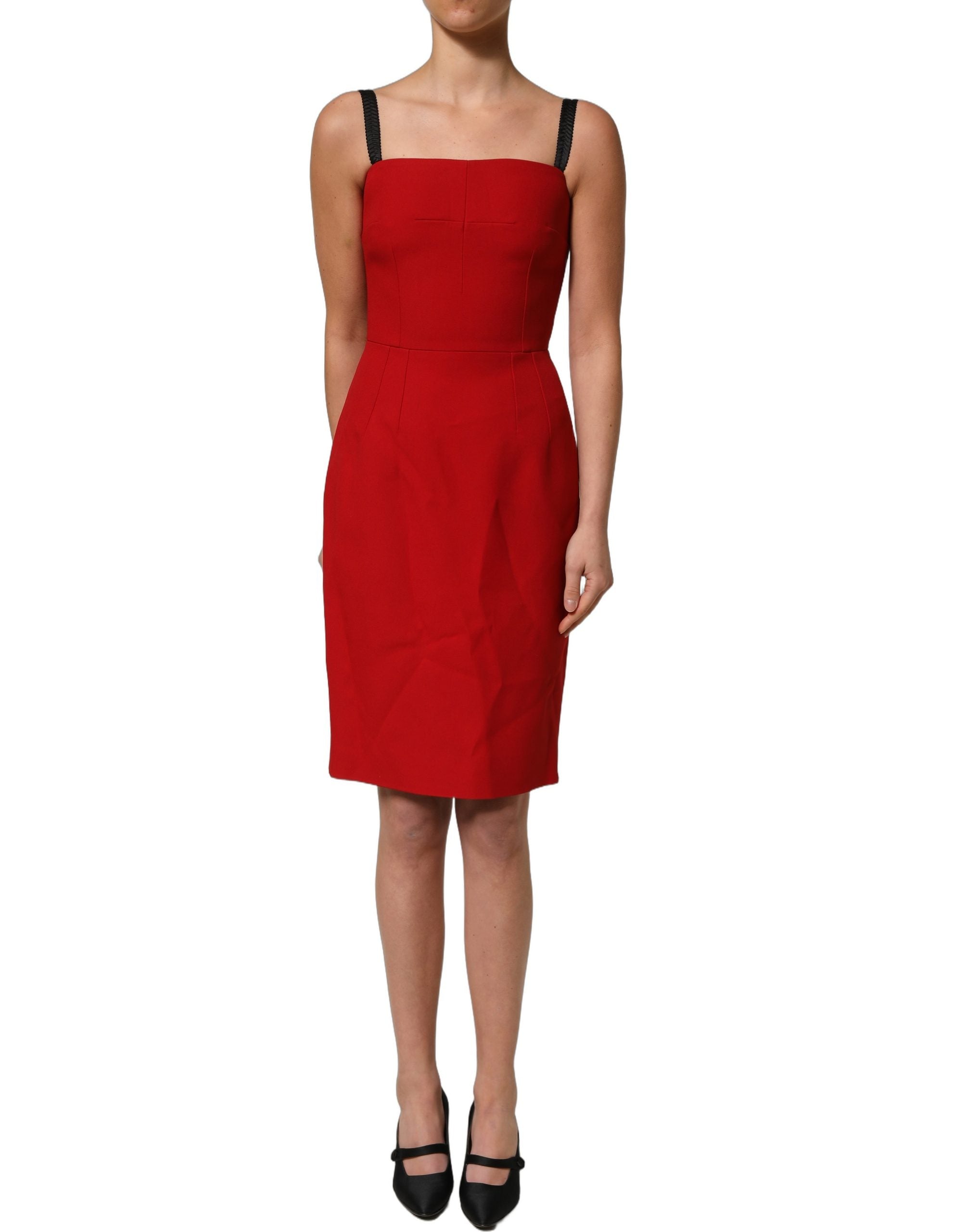 Experience the allure of the Dolce & Gabbana Red Stretch Bodycon Dress, a masterpiece of Italian craftsmanship that embodies elegance and sophistication for any occasion.
