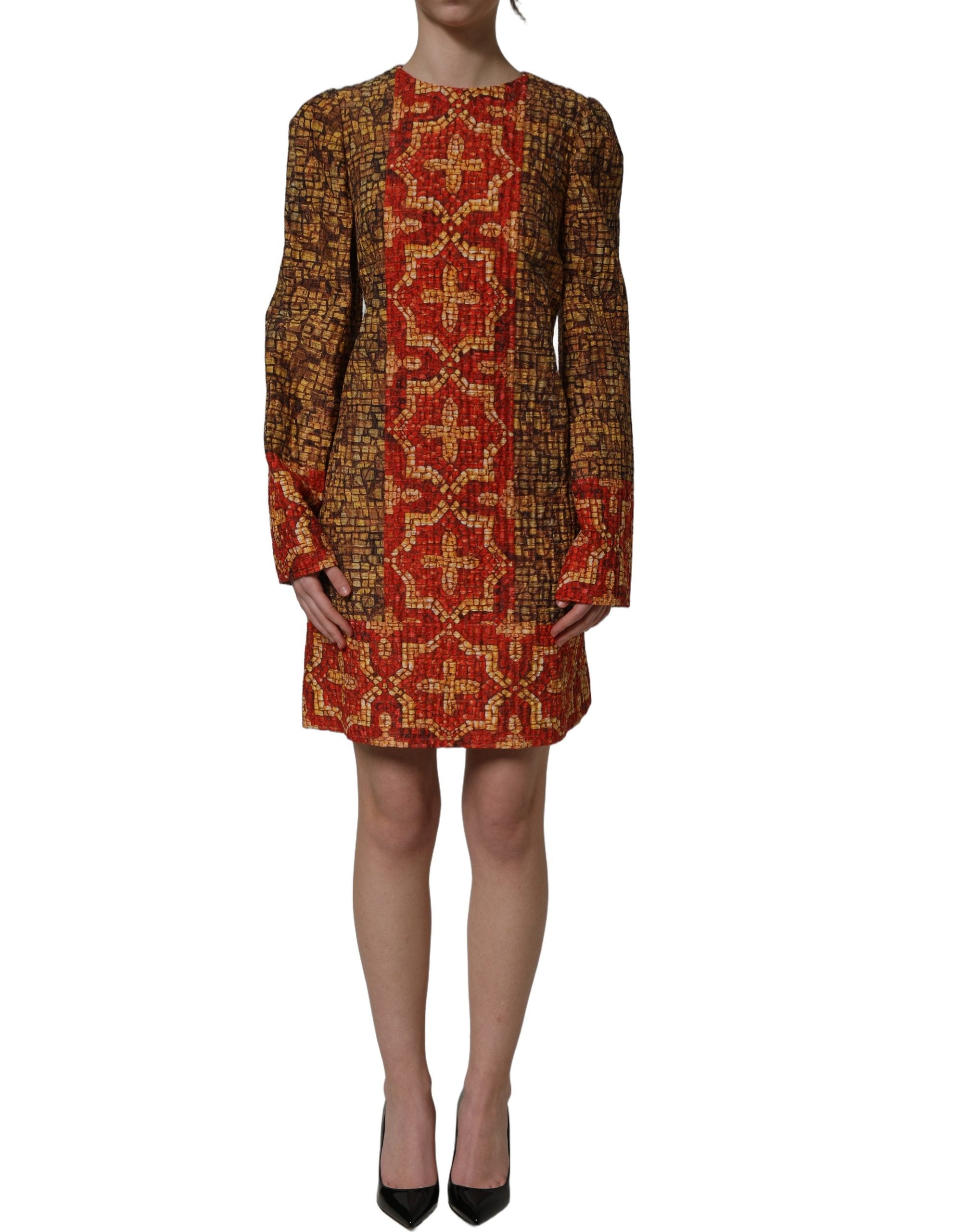 Dolce & Gabbana Multicolor Mosaic Mini Dress | Couture Elegance
