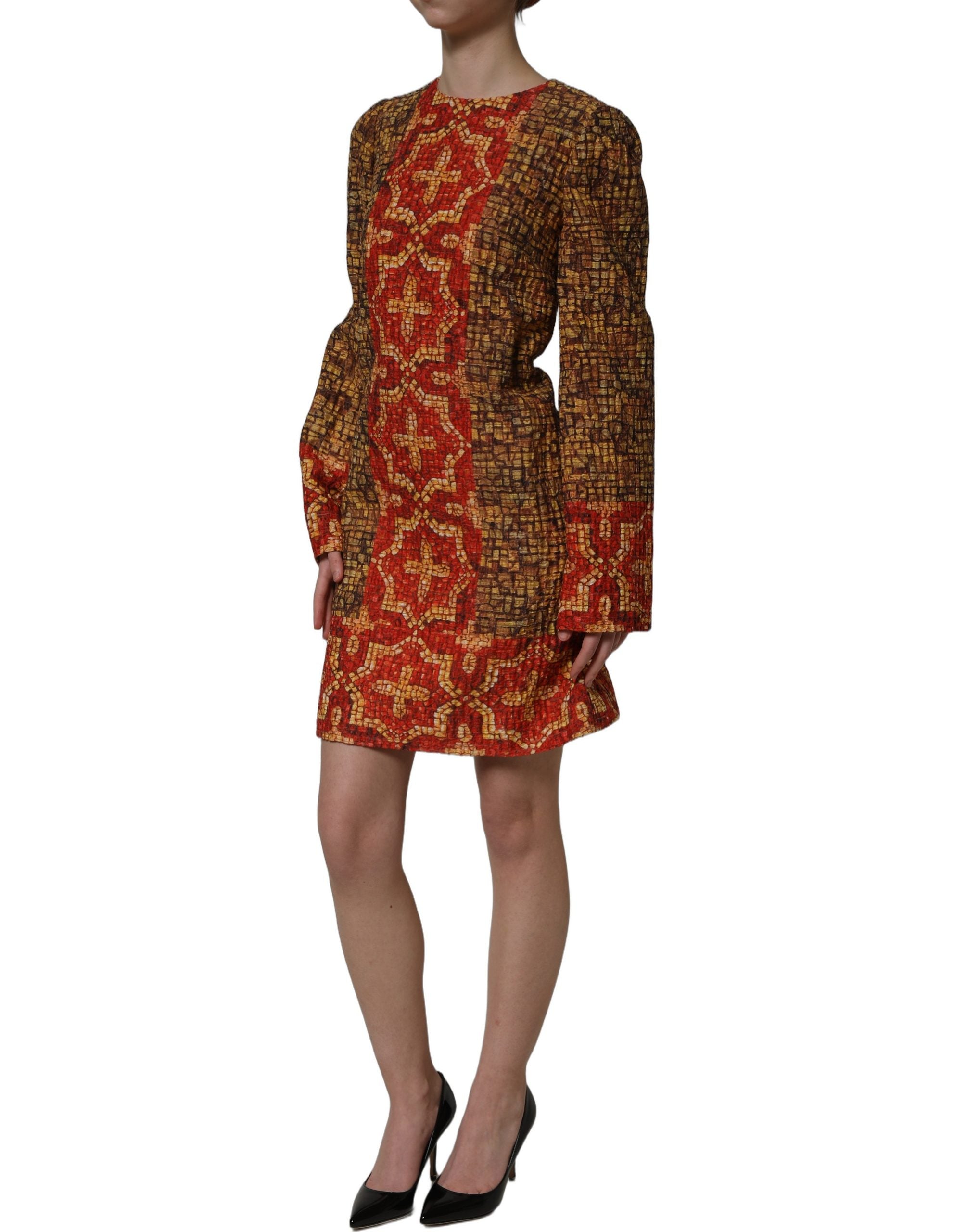 Dolce & Gabbana Multicolor Mosaic Mini Dress | Designer Couture