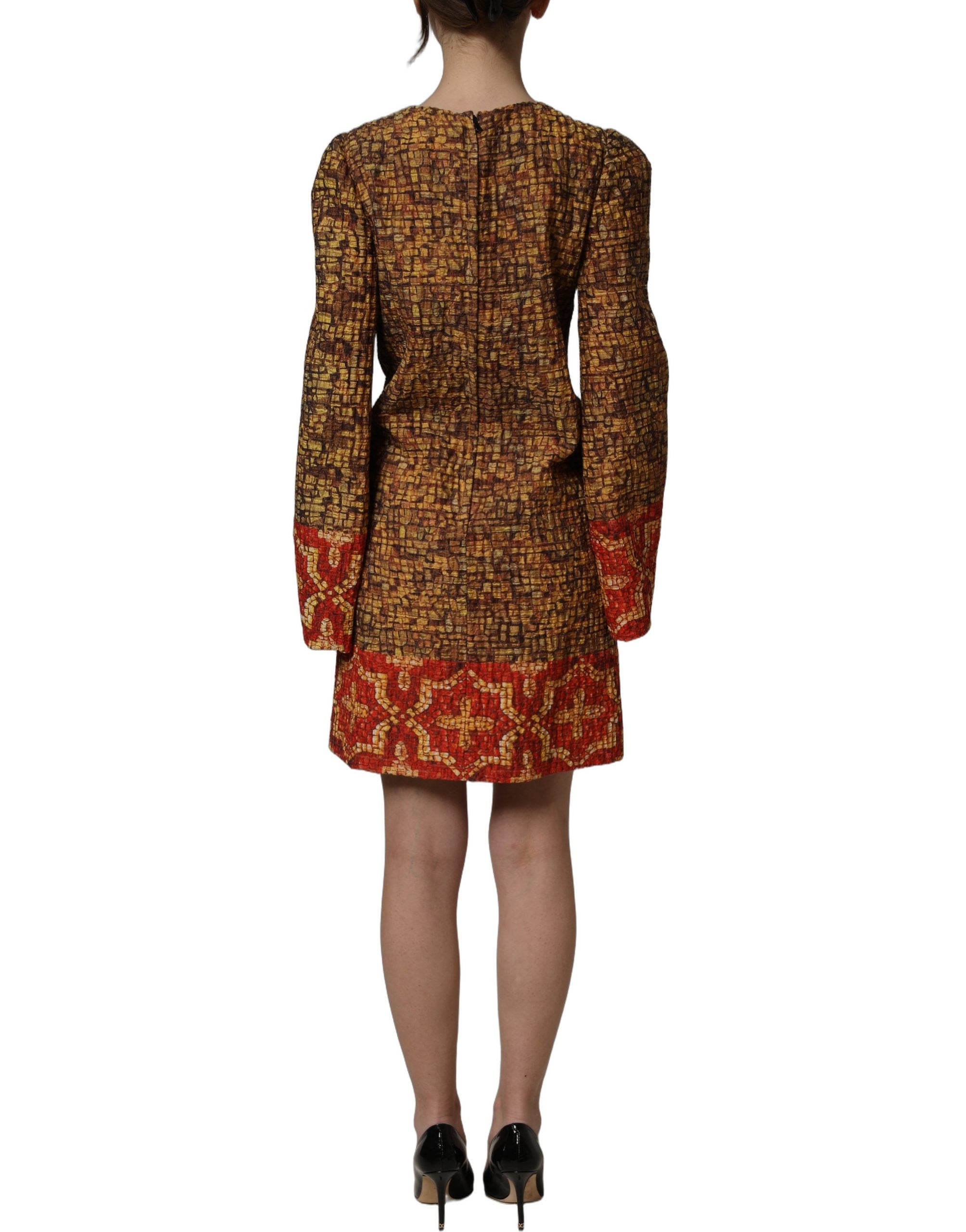 Dolce & Gabbana Multicolor Mosaic Mini Dress | Artisanal Elegance