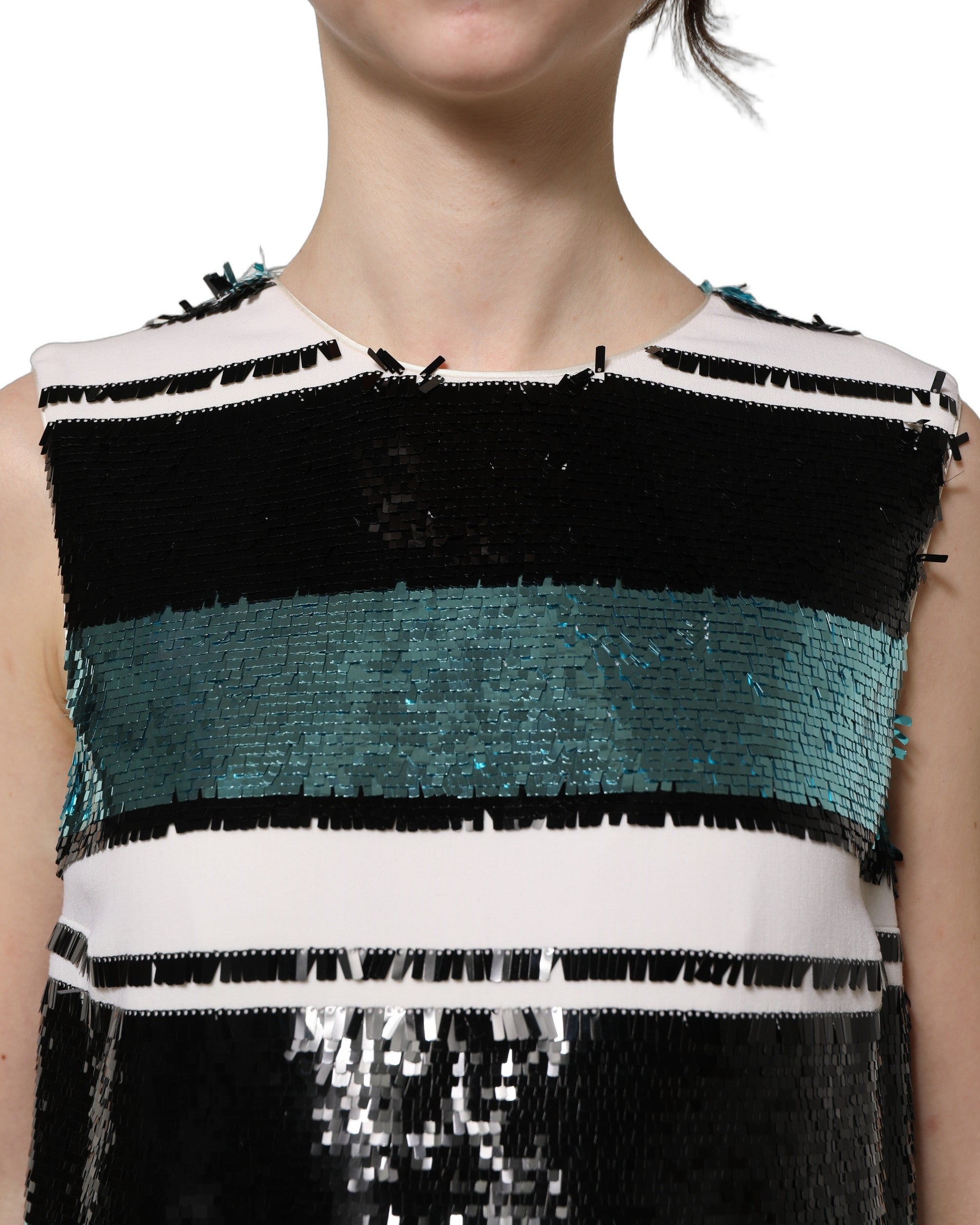 Discover the exquisite Dolce & Gabbana Multicolor Sequined Sleeveless Shift Dress, a masterpiece of Italian craftsmanship that embodies elegance and allure.