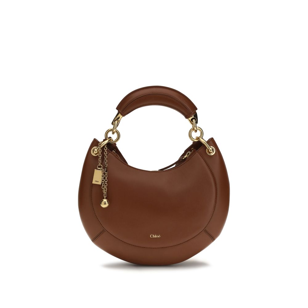 Chloé Brown Calf Leather Bos Taurus Shoulder Bag, Artisanal Luxury
