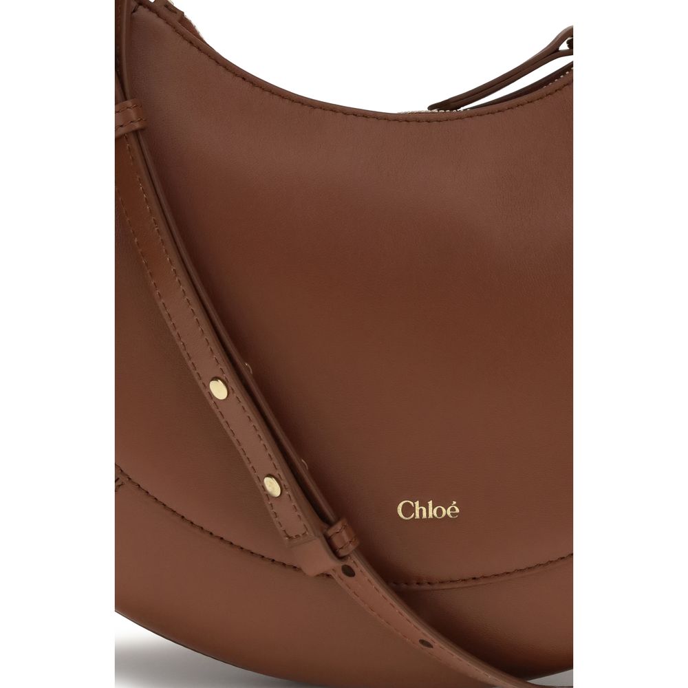 Chloé Brown Calf Leather Bos Taurus Shoulder Bag - Artisanal Luxury