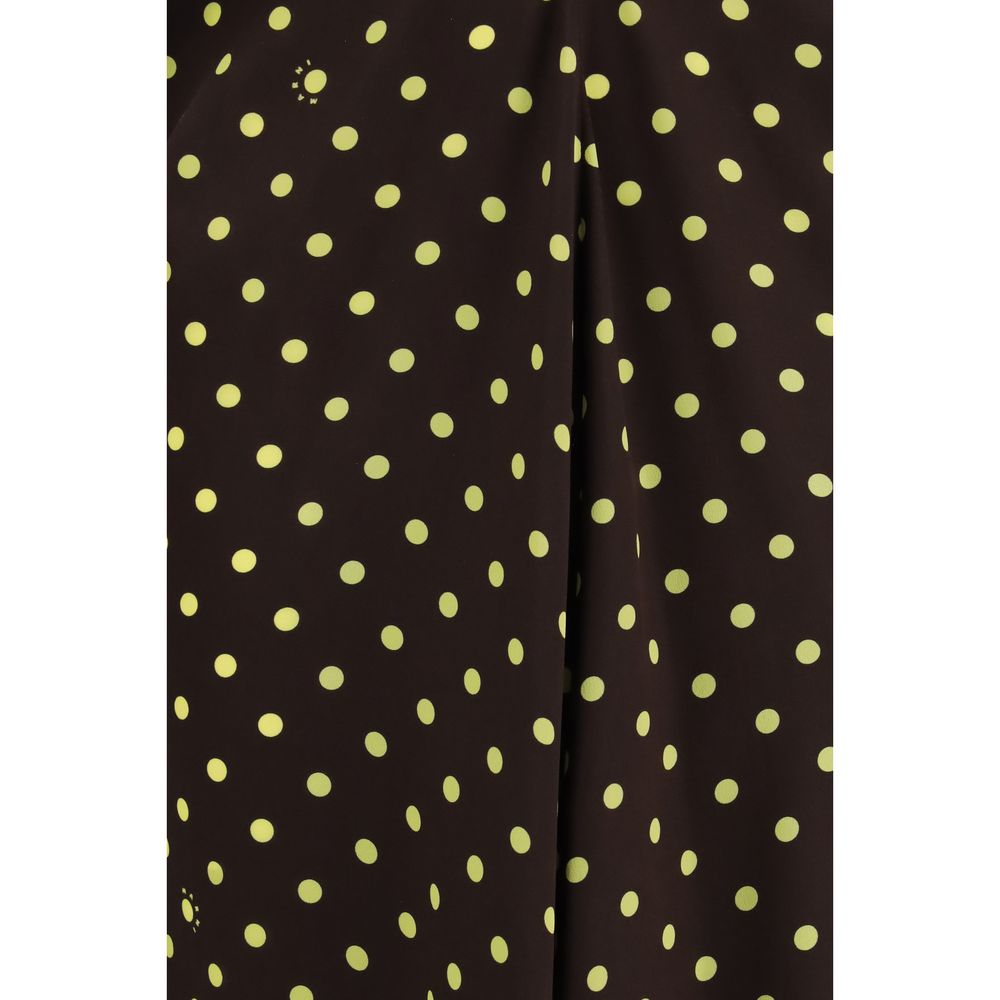 Discover the Marni Brown Silk Casual Dress, a masterpiece of artisanal elegance in lightweight crepe, perfect for sophisticated occasions and timeless allure.