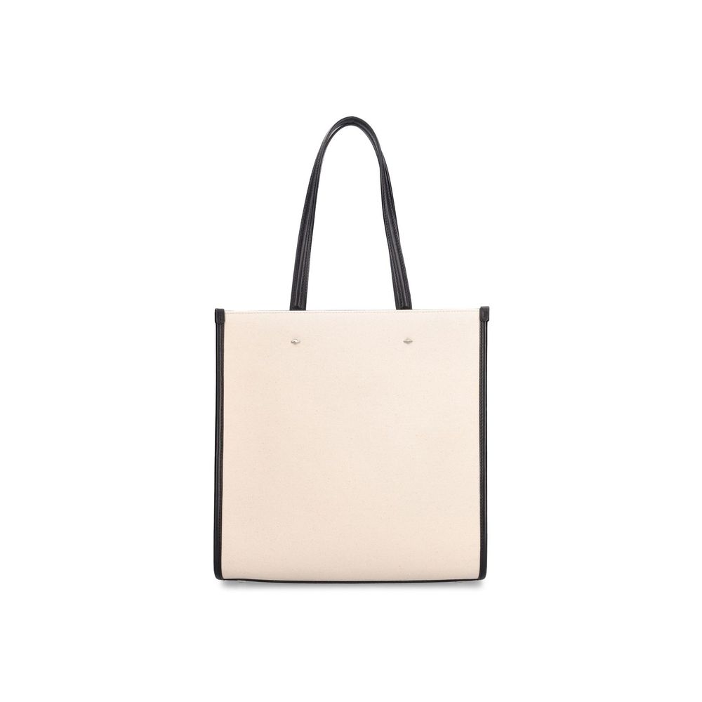 Elevate your style with the Jimmy Choo Beige Canvas Tote Bag, a masterpiece of Italian craftsmanship, blending luxurious materials with timeless elegance for discerning individuals.