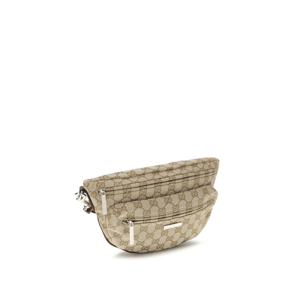 Gucci Beige Fabric Shoulder Bag | Artisanal Luxury Accessory