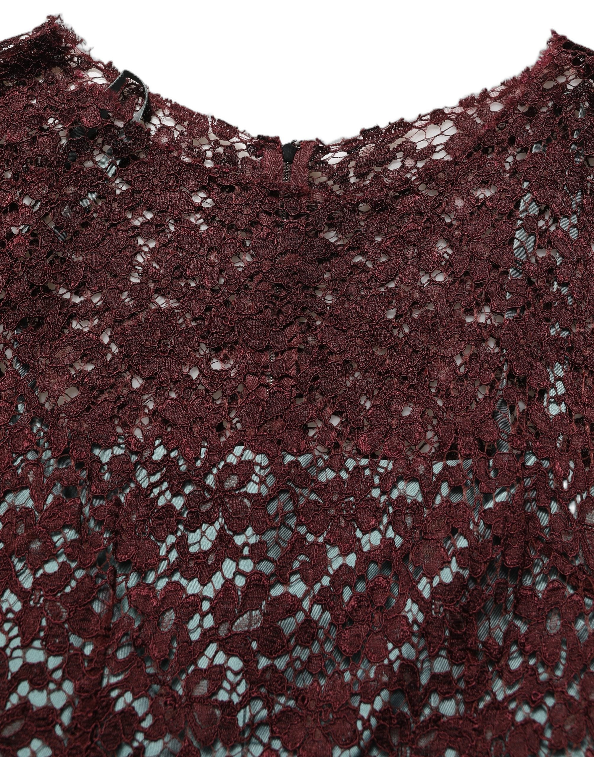 Experience the allure of the Dolce & Gabbana Multicolor Floral Lace Taffeta Pleated Midi Dress, a masterpiece of Italian craftsmanship that embodies timeless elegance and sophistication.