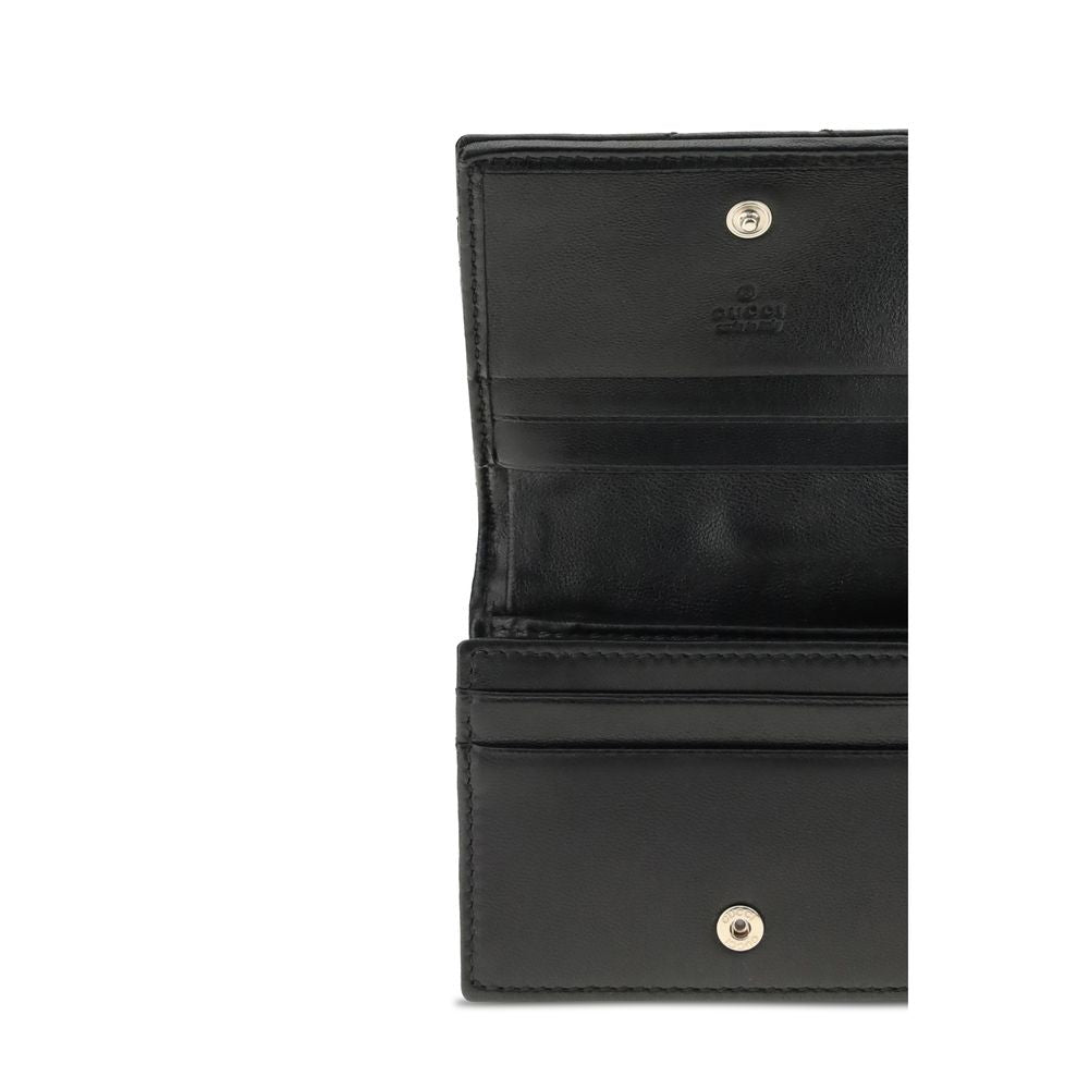Gucci Black GG Marmont Wallet - Artisanal Luxury Accessory