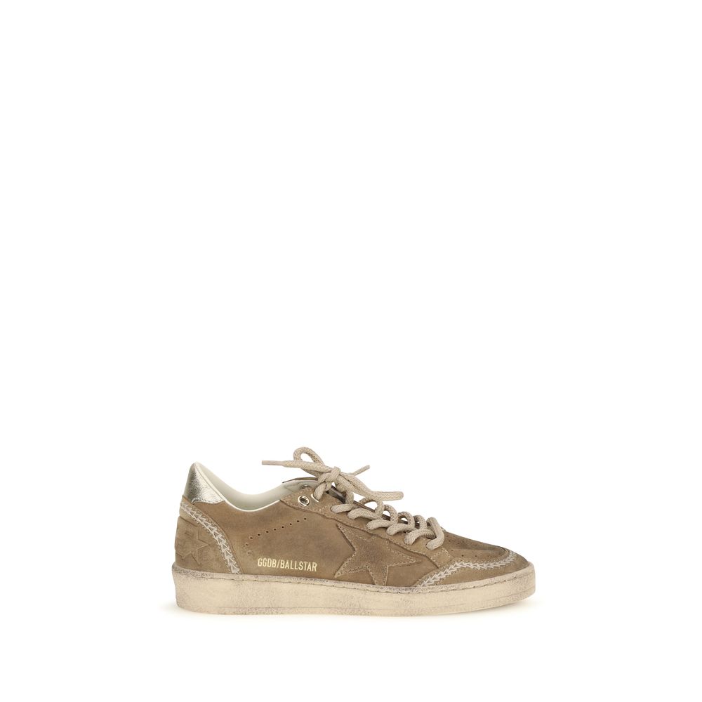 Indulge in the artisanal elegance of Golden Goose's Beige Calf Leather Bos Taurus Athletic Sneakers, where luxurious craftsmanship meets contemporary style for the discerning individual.