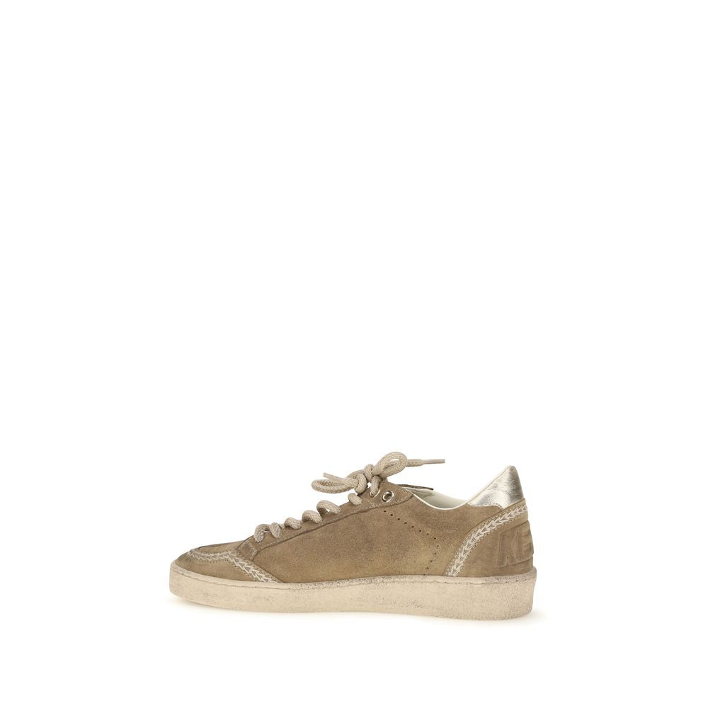 Elevate your style with Golden Goose's Beige Calf Leather Bos Taurus Athletic Sneakers, a luxurious blend of artisanal craftsmanship and timeless elegance.