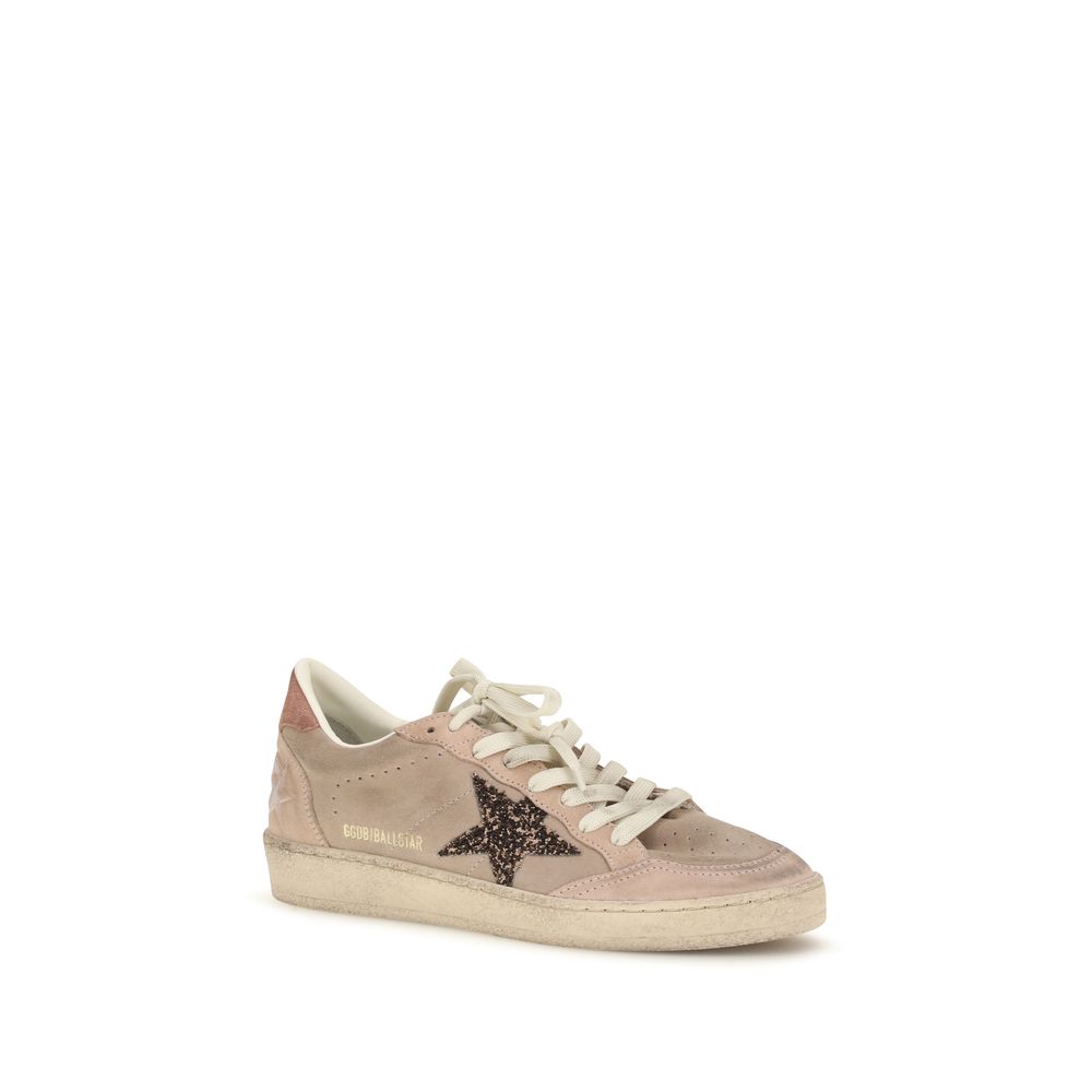 Golden Goose Beige Calf Leather Low Top Sneakers, Artisanal Luxury