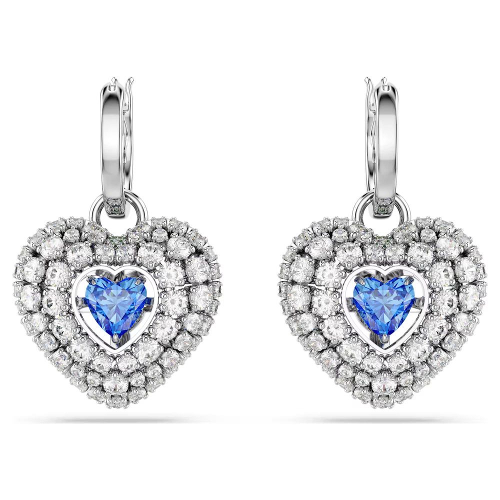 Swarovski Gray Stainless Steel Earrings - Artisanal Luxury Elegance