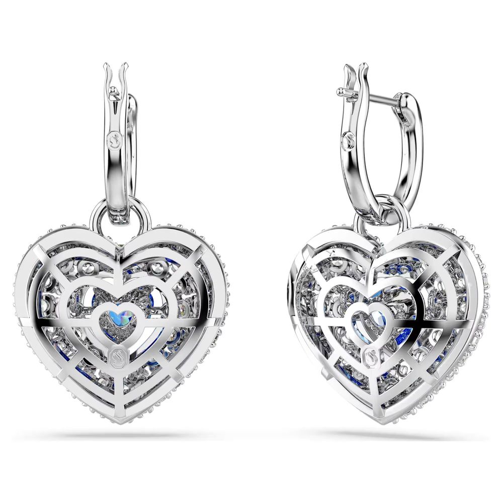 Swarovski Gray Stainless Steel Earrings - Artisanal Luxury Elegance