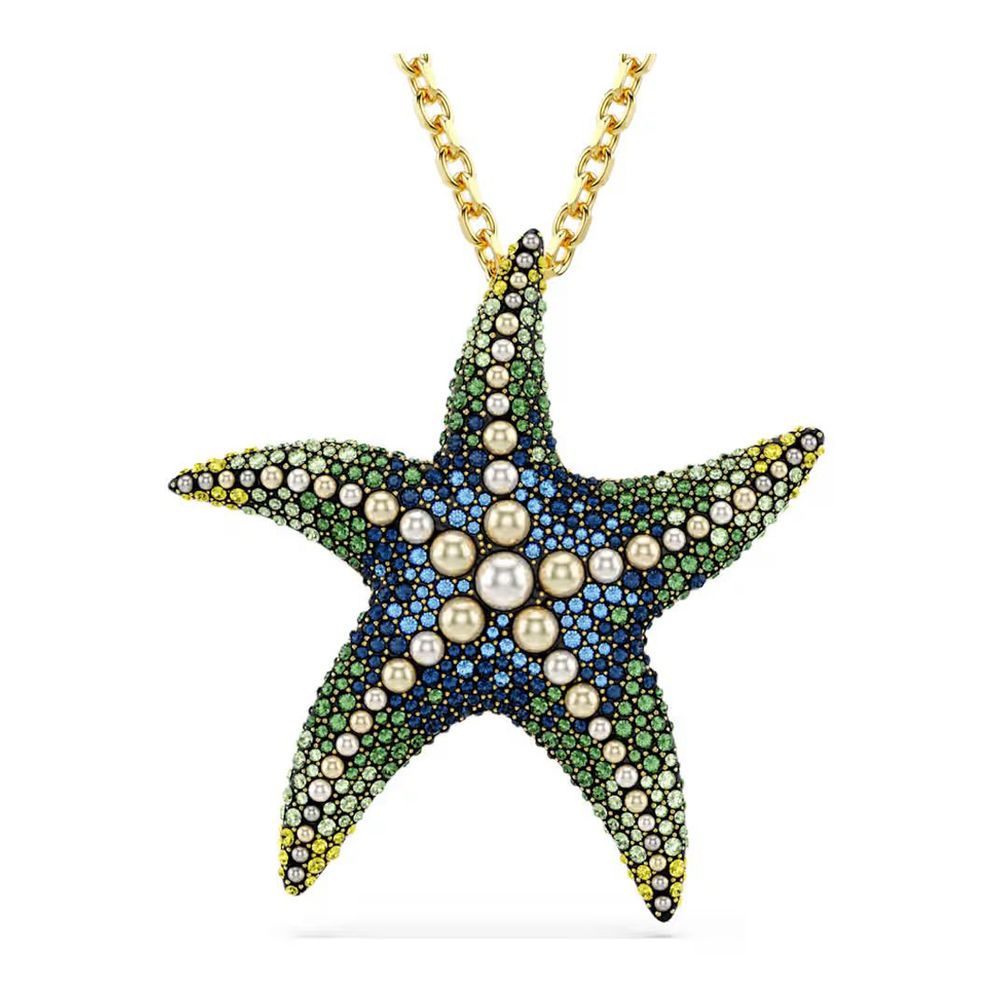 Swarovski Gold Stainless Steel Necklace - Artisanal Luxury Elegance