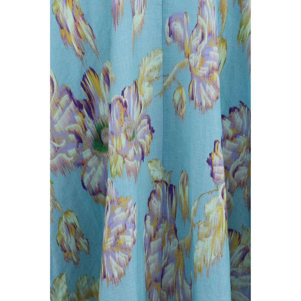 Alemais Multicolor Linen Midi Dress - Effortless Luxury Elegance