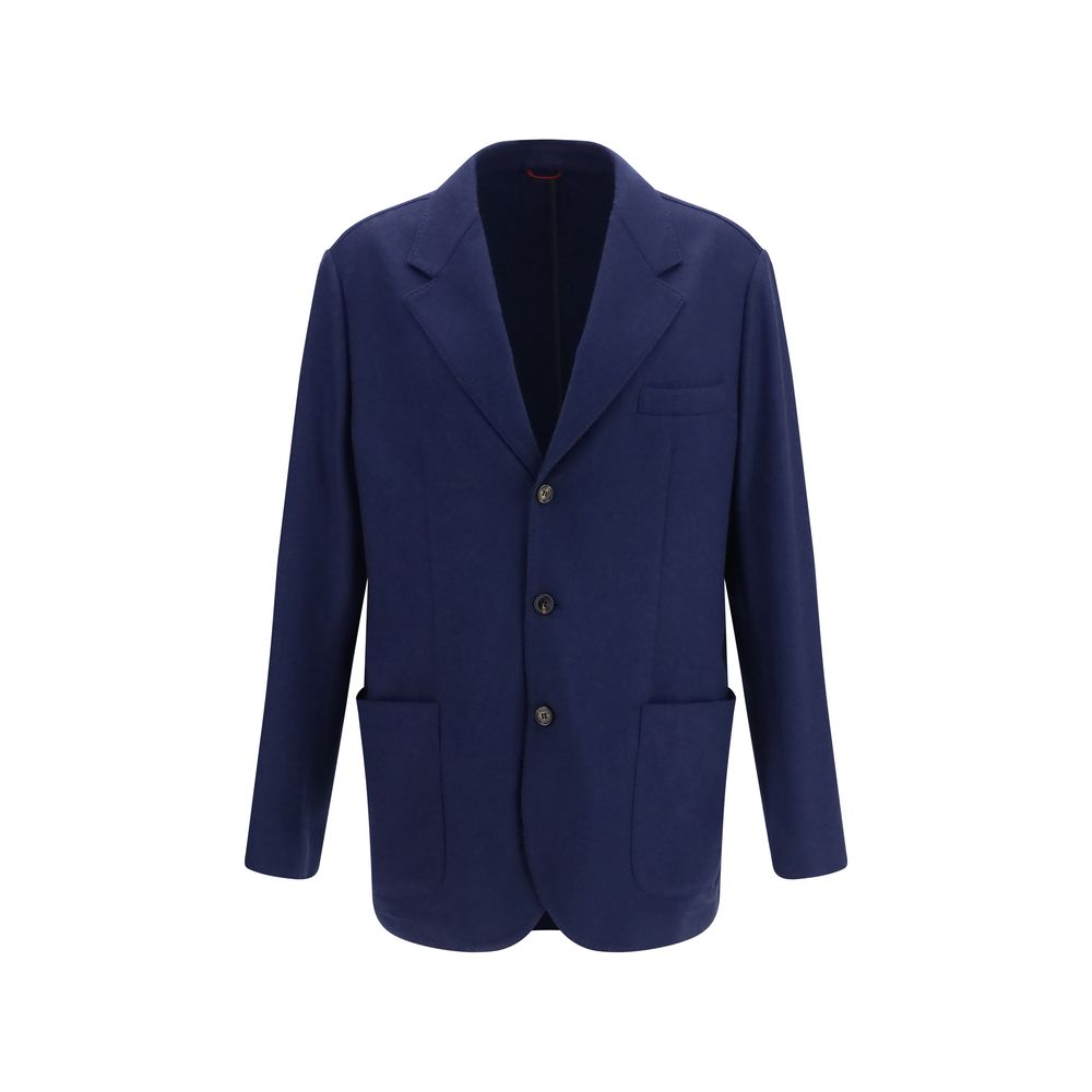 Brunello Cucinelli Blue Cashmere Designer Jacket - Luxurious Couture