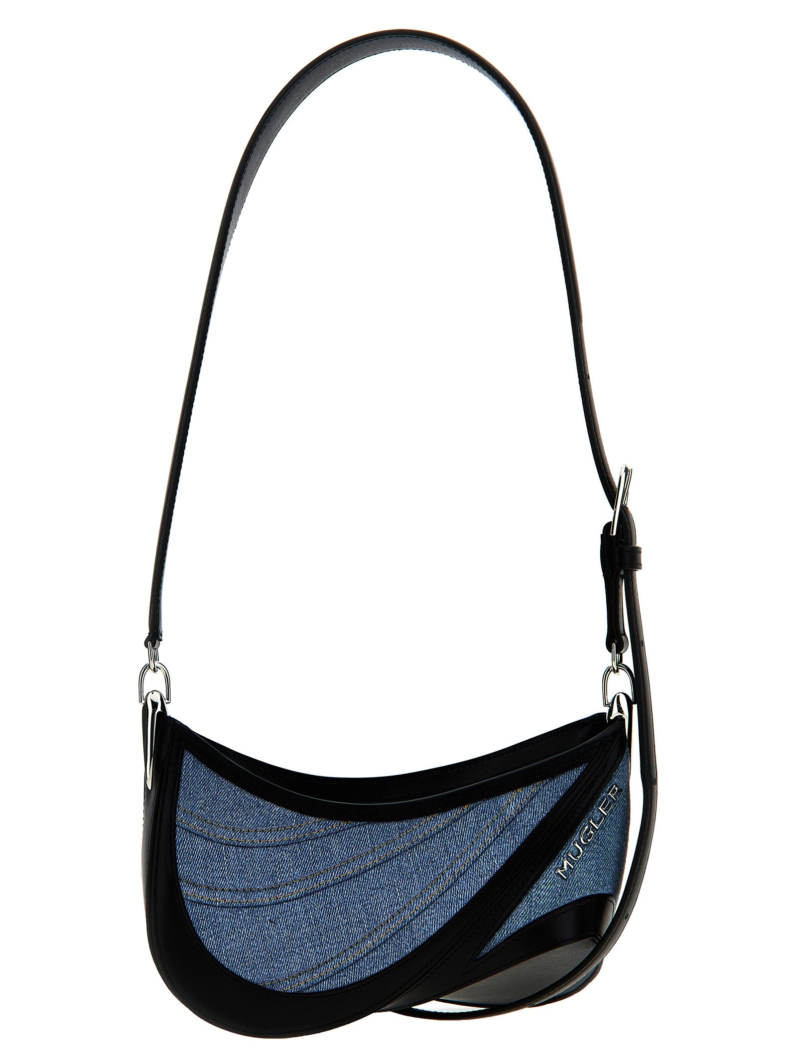 Discover the Mugler Multicolor Calfskin Shoulder Bag, a luxurious blend of avant-garde design and exquisite craftsmanship, perfect for the discerning individual.