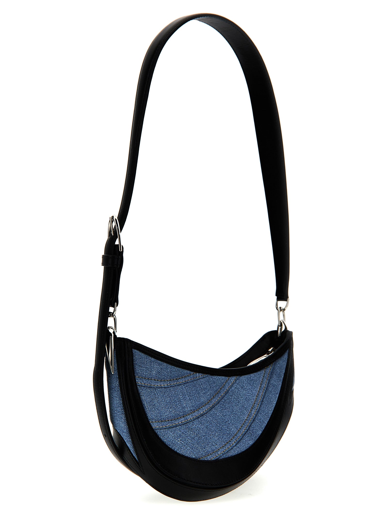 Discover the Mugler Multicolor Calfskin Shoulder Bag, a luxurious statement piece crafted in Italy, blending avant-garde design with exquisite craftsmanship for the discerning individual.