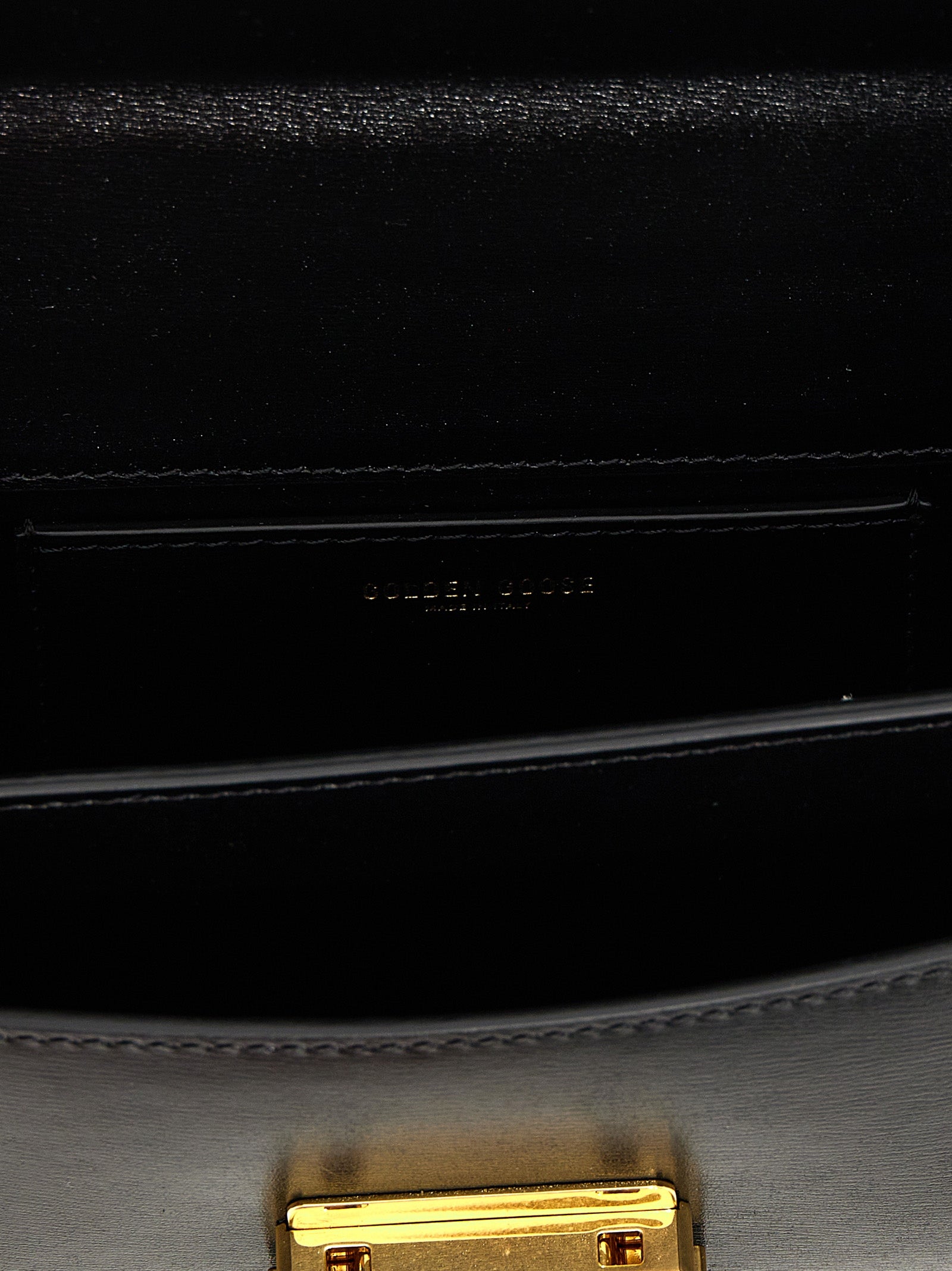 Golden Goose Black Cowhide Handbag - Artisanal Luxury Accessory