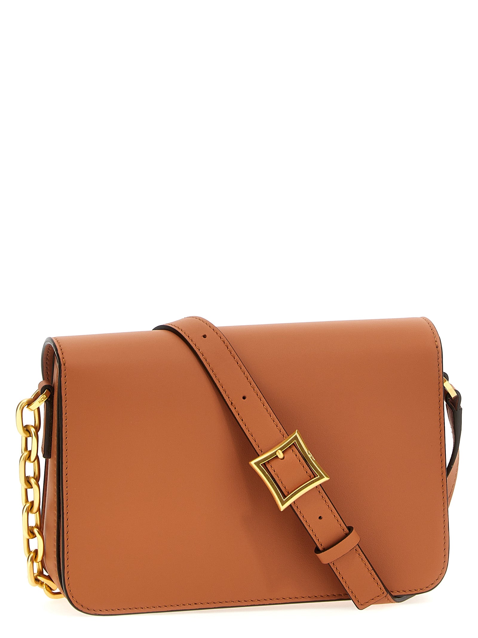 Elevate your style with MCM's Himmel Brown Calfskin Crossbody Bag, a masterpiece of Italian craftsmanship in luxurious calfskin, perfect for the discerning individual.