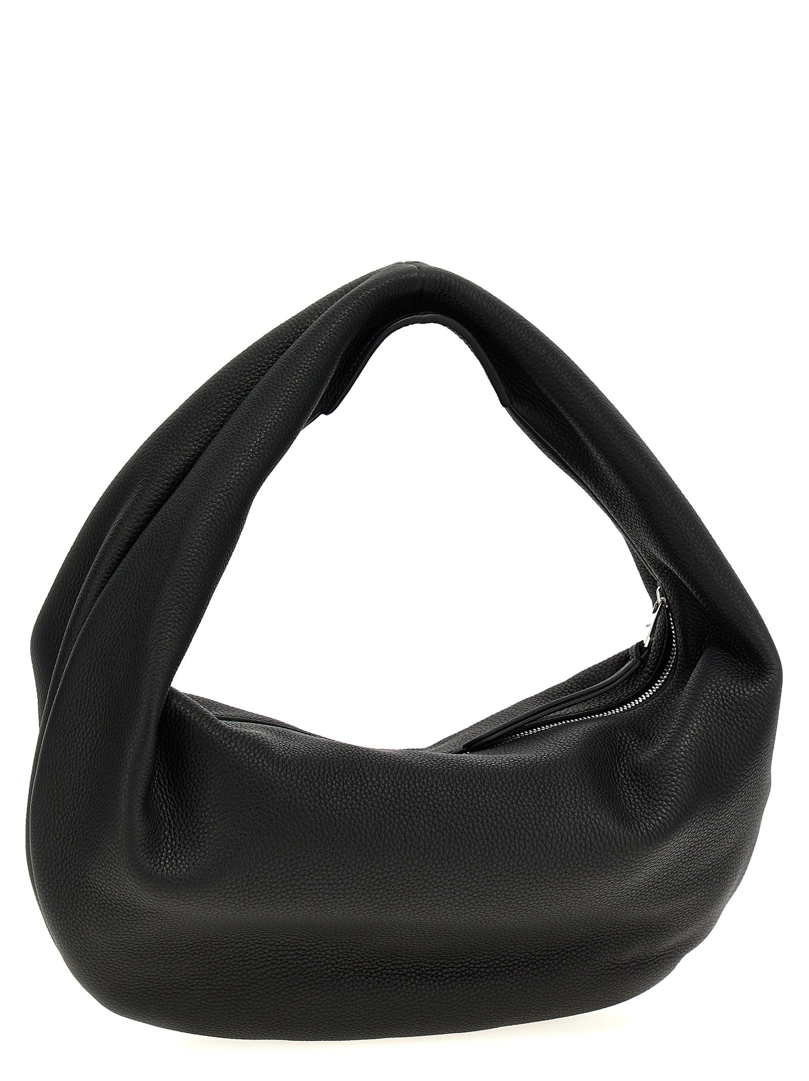 Discover the KHAITE Black Calfskin Shoulder Bag, a timeless masterpiece of artisanal luxury, crafted from premium leather for the discerning individual.