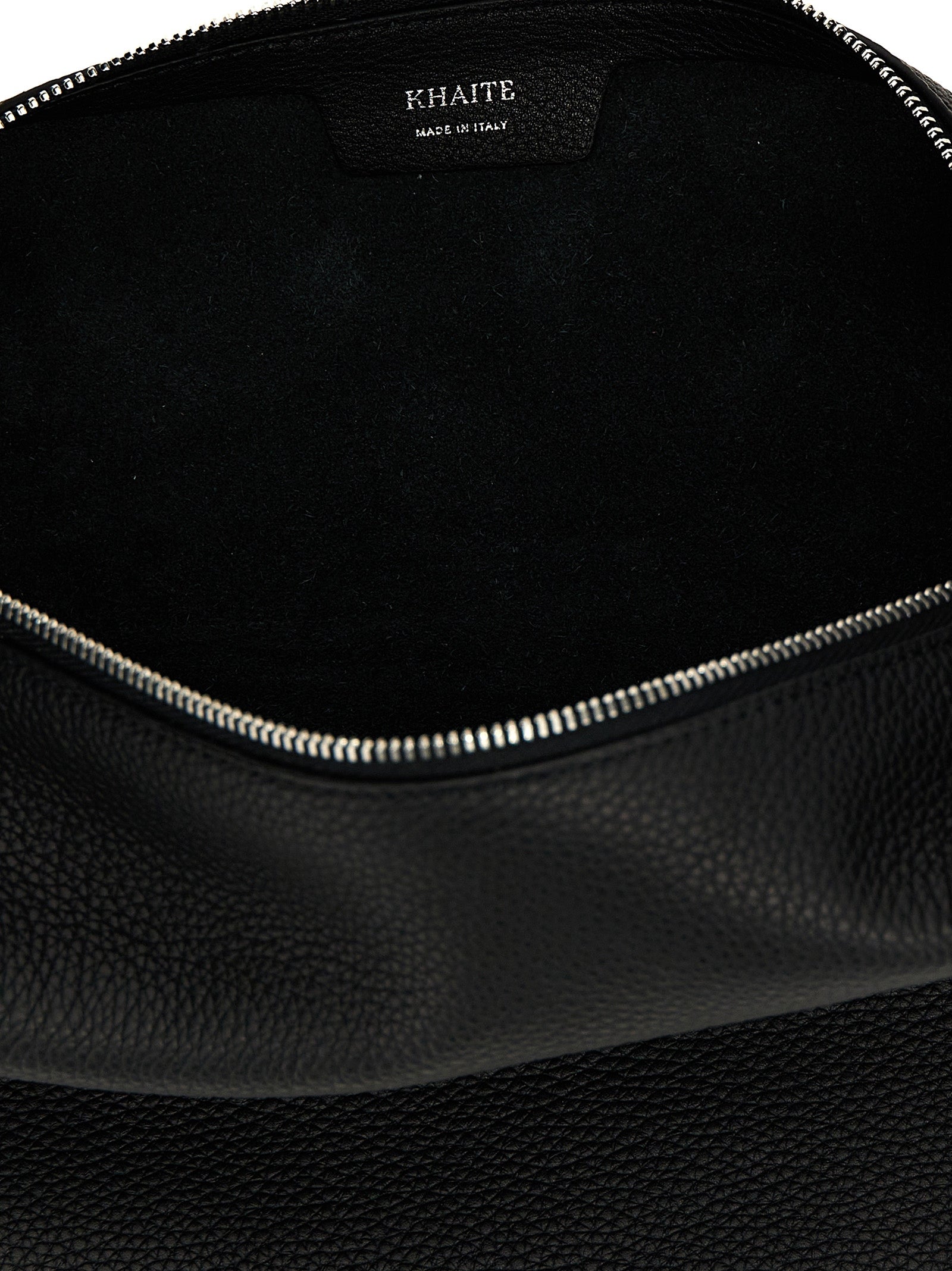 Discover the KHAITE Black Calfskin Shoulder Bag, a timeless luxury crafted from premium leather, embodying elegance and sophistication for the discerning individual.