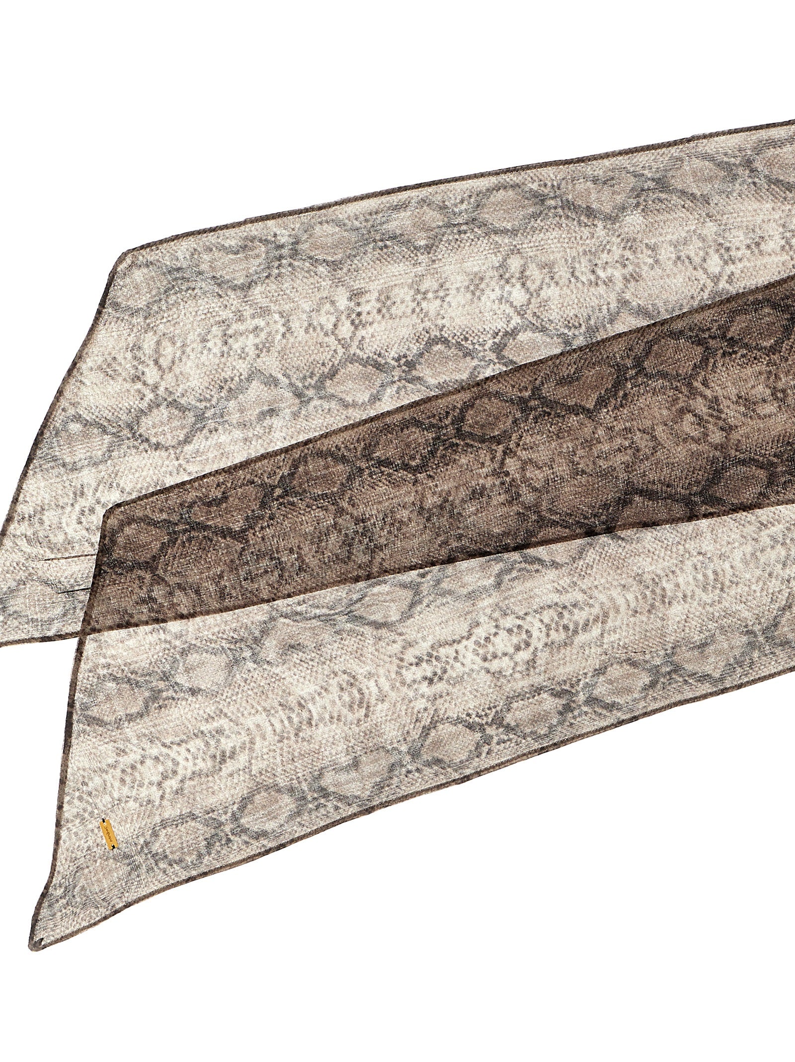 Indulge in the Saint Laurent Multicolor Silk Foulard, a luxurious snake-print masterpiece crafted from 100% silk, embodying timeless elegance and artisanal sophistication.