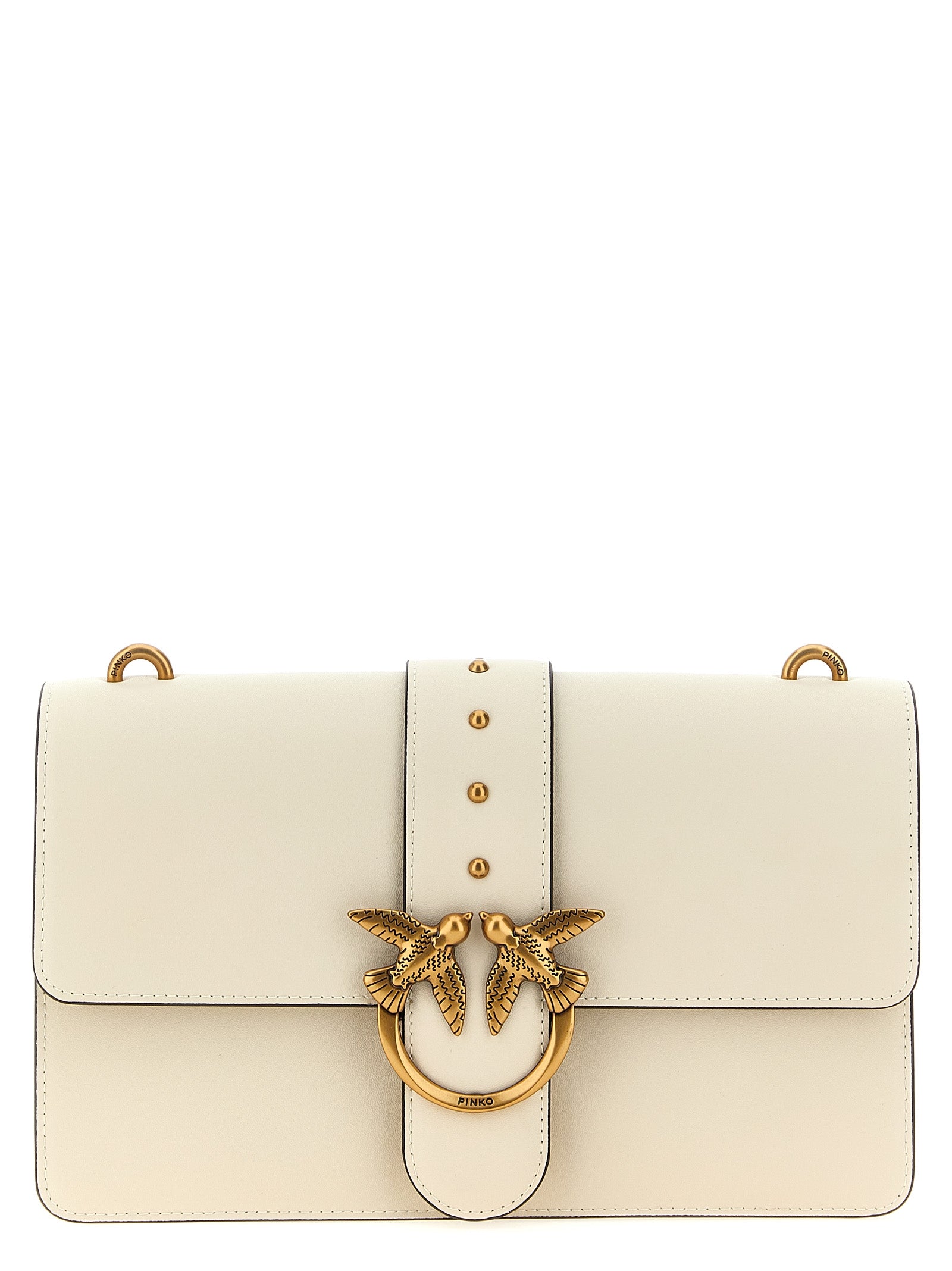 Elevate your style with the PINKO White Goatskin Crossbody Bag, a luxurious blend of artisanal craftsmanship and timeless elegance, perfect for the discerning individual.