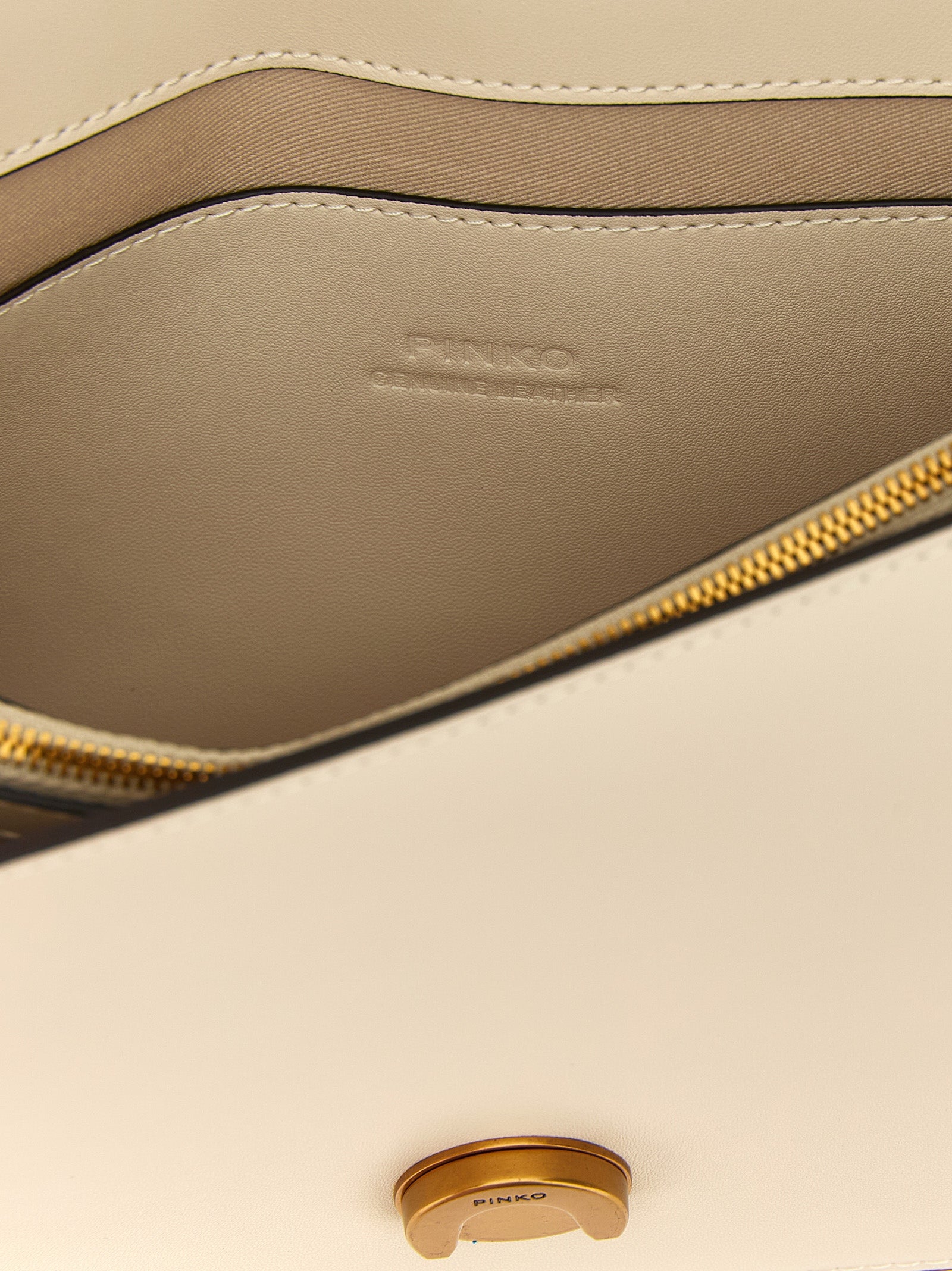 Discover the PINKO White Goatskin Crossbody Bag, an artisanal luxury accessory crafted from silk-touch goat leather, embodying sophistication and timeless allure.