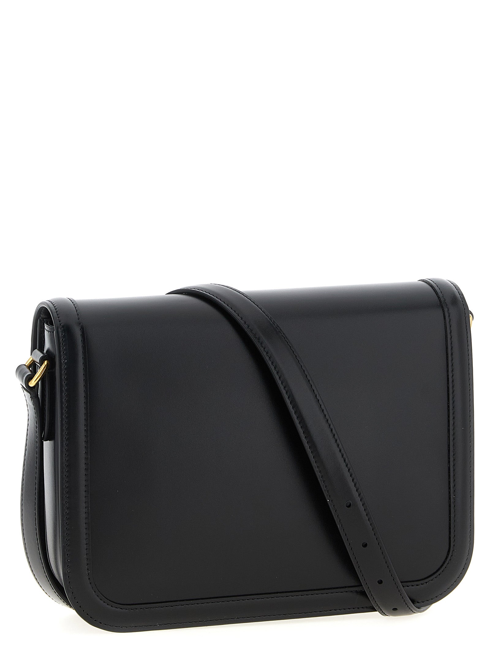 Valentino Garavani Black Calfskin Shoulder Bag, Designer Couture
