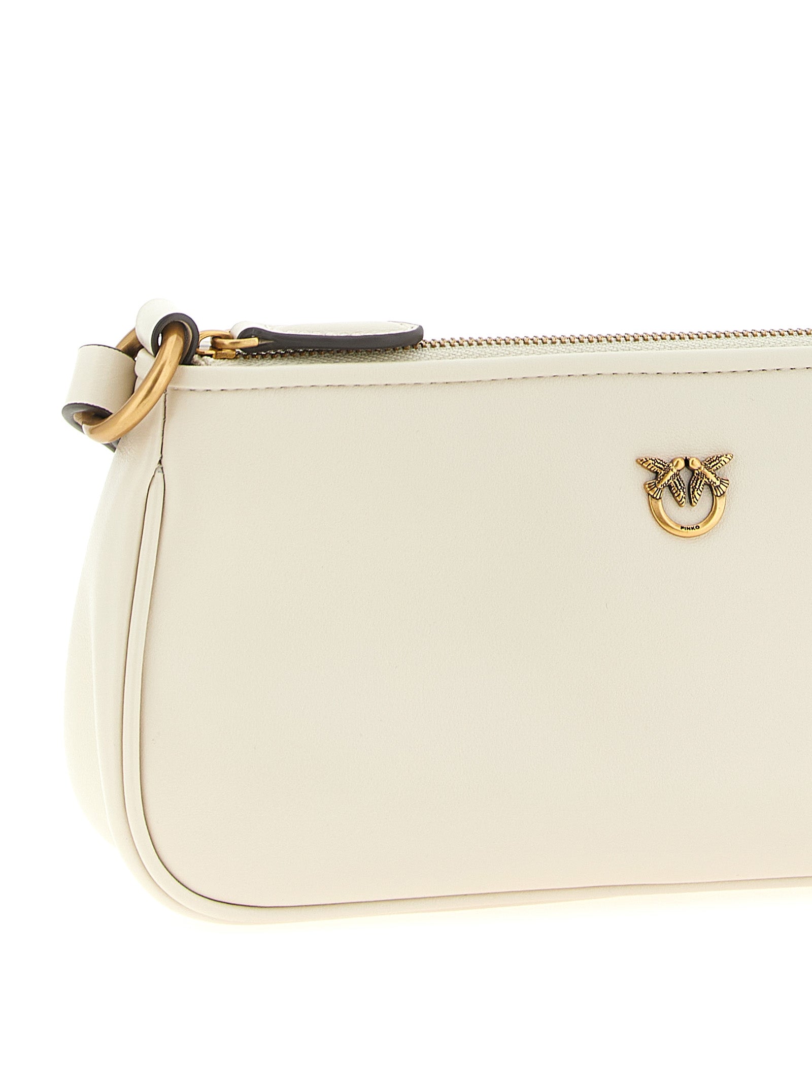 Discover the PINKO White Goatskin Crossbody Bag, a masterpiece of artisanal luxury crafted from 100% goat leather, perfect for those who embody elegance and sophistication.